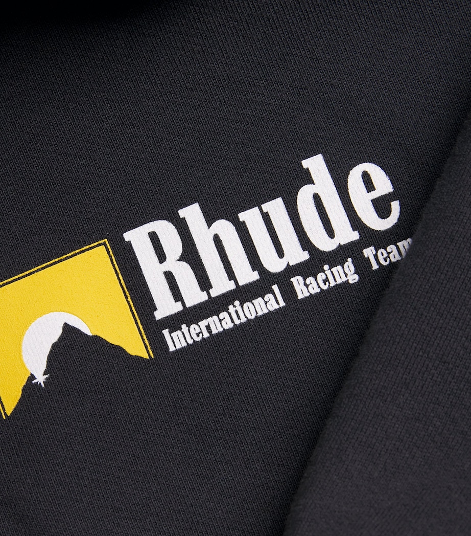 Cotton Rhude International Racing Hoodie VINTAGE BLACK/ 0027 Image 5