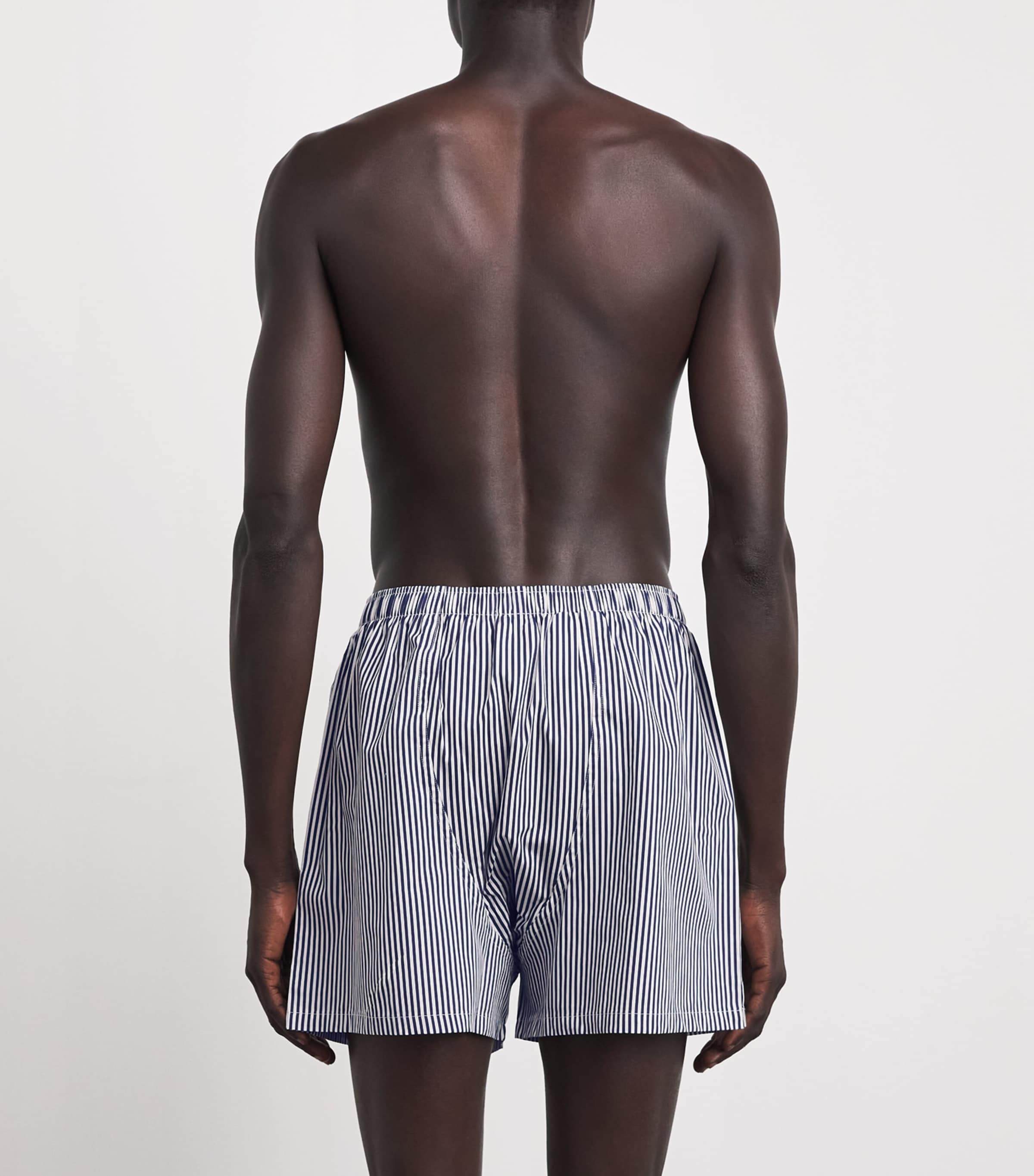 Polo Ralph Lauren Mens Cotton Striped Pyjama Shorts Np Nv/ppr Wht Strp Image 3