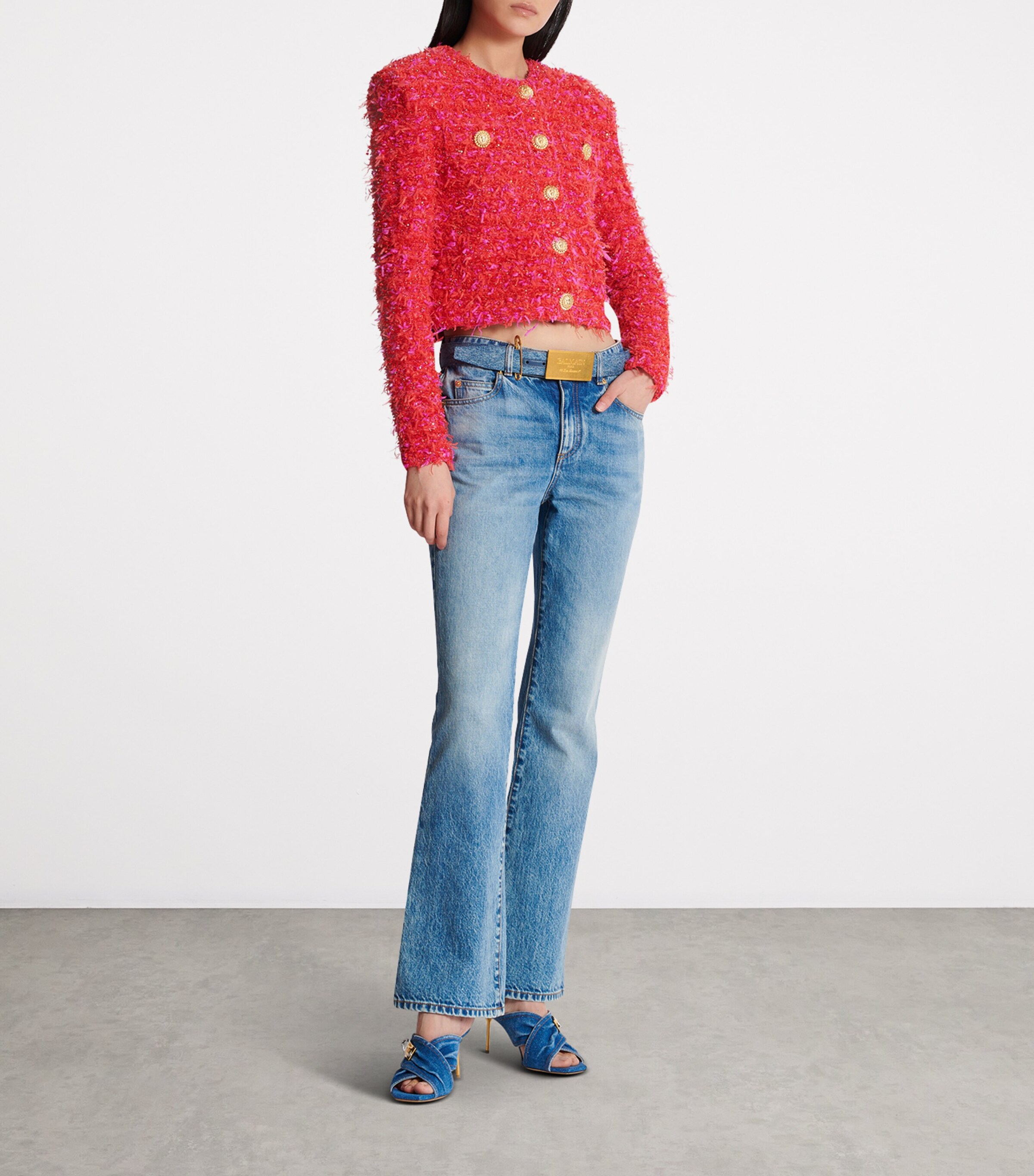 Cropped Tweed Jacket MCW ROUGE/ ROSE Image 5