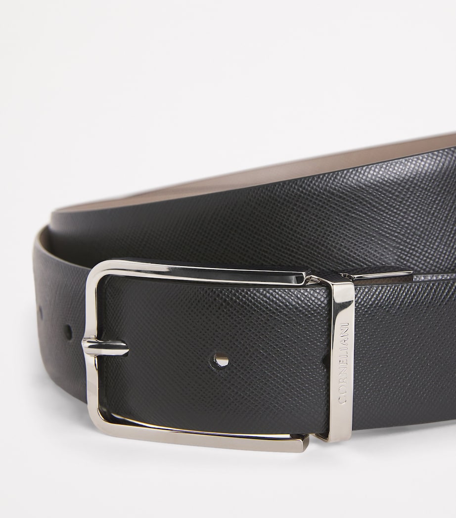 Corneliani Leather Belt Black Print Image 5