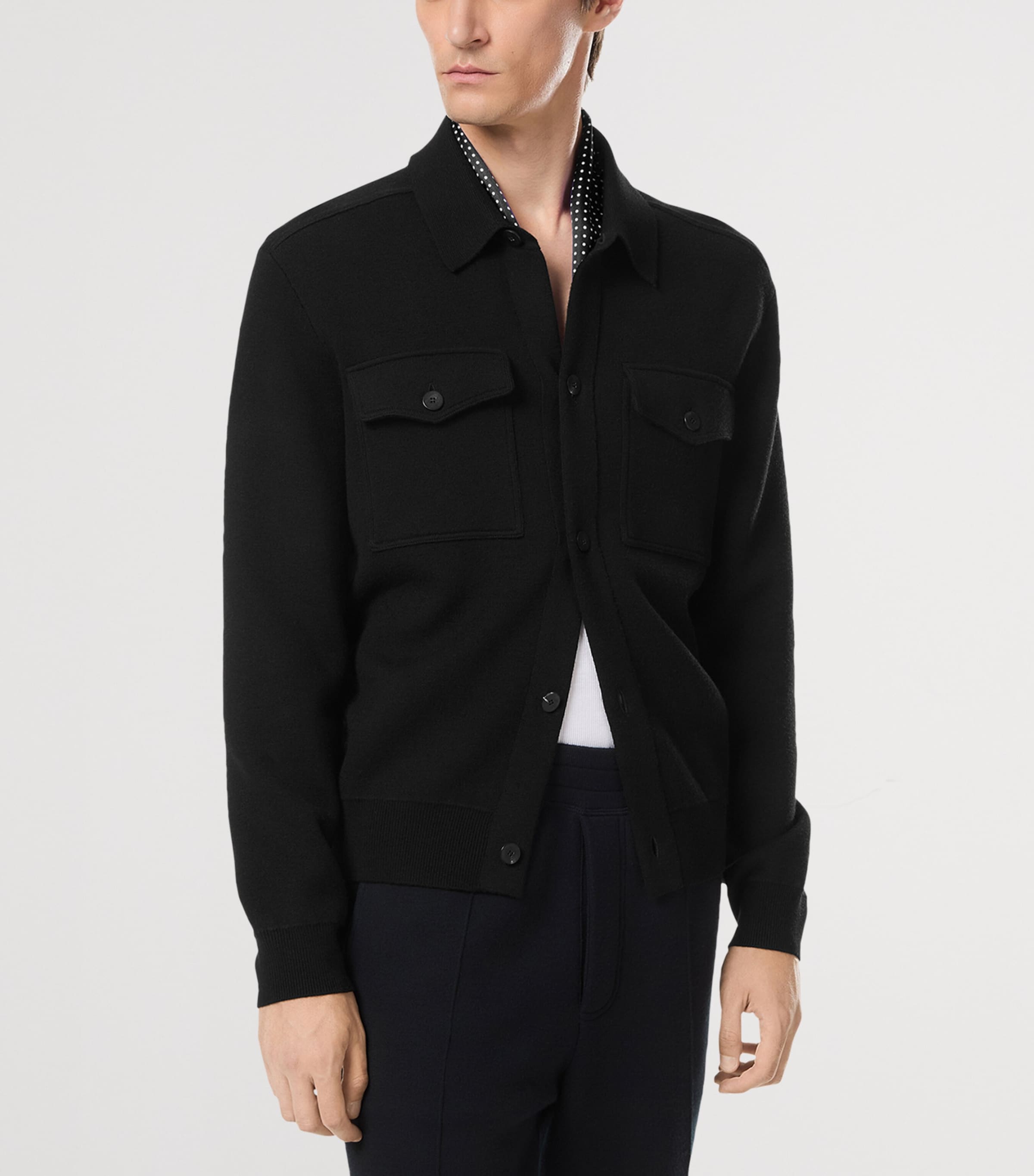 Wool-Cashmere Blouson Cardigan NAA Image 2