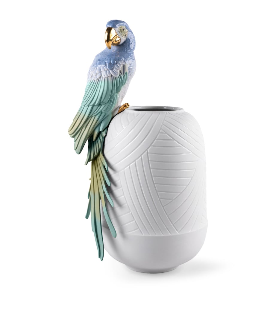 Porcelain Macaw Vase (56cm) NO COLOUR Image 1