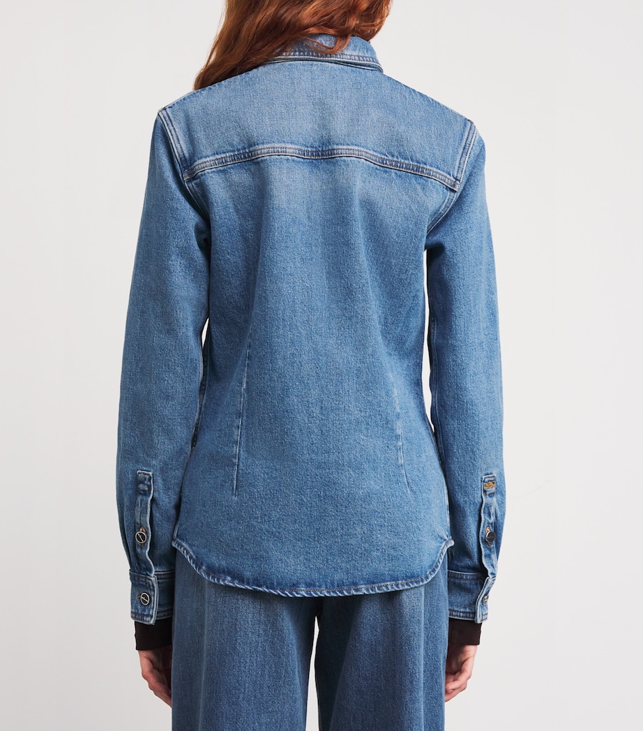 Denim Long-Sleeve Shirt MEDIUM BLUE Image 4