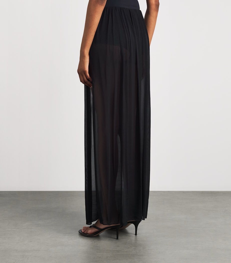 Moré Noir Womens Chiffon Aria Maxi Skirt Black Image 5