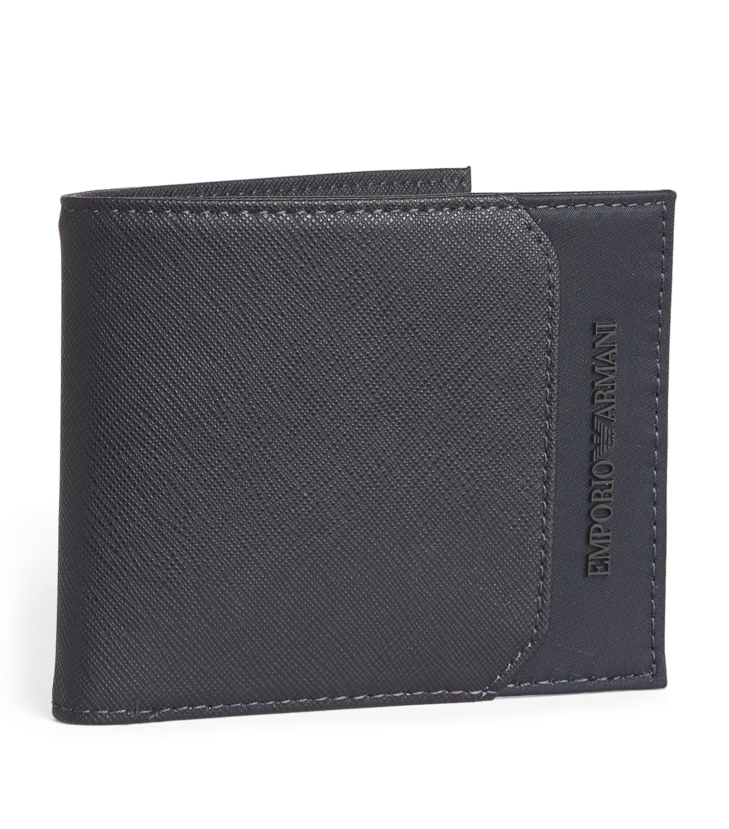 EMPORIO ARMANI FAUX LEATHER BIFOLD WALLET 