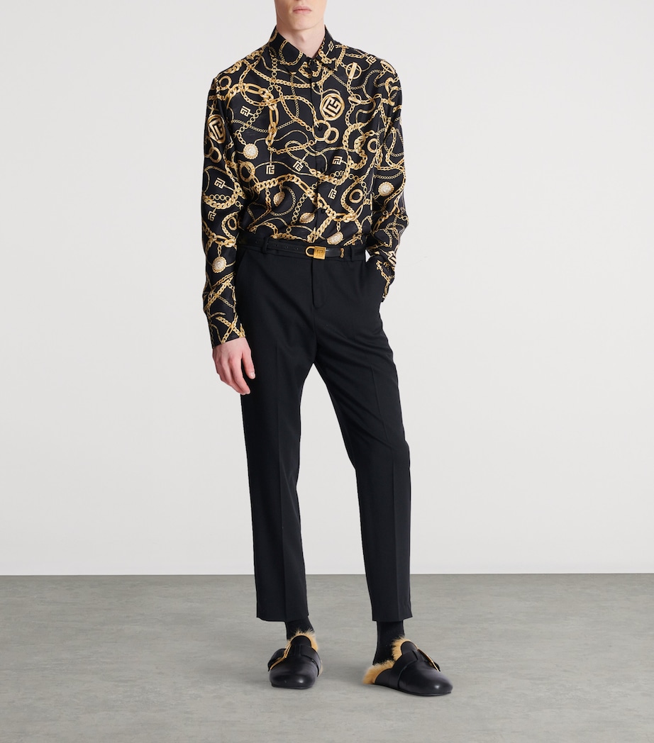 Silk Chain Print Shirt EAD NOIR/OR Image 2