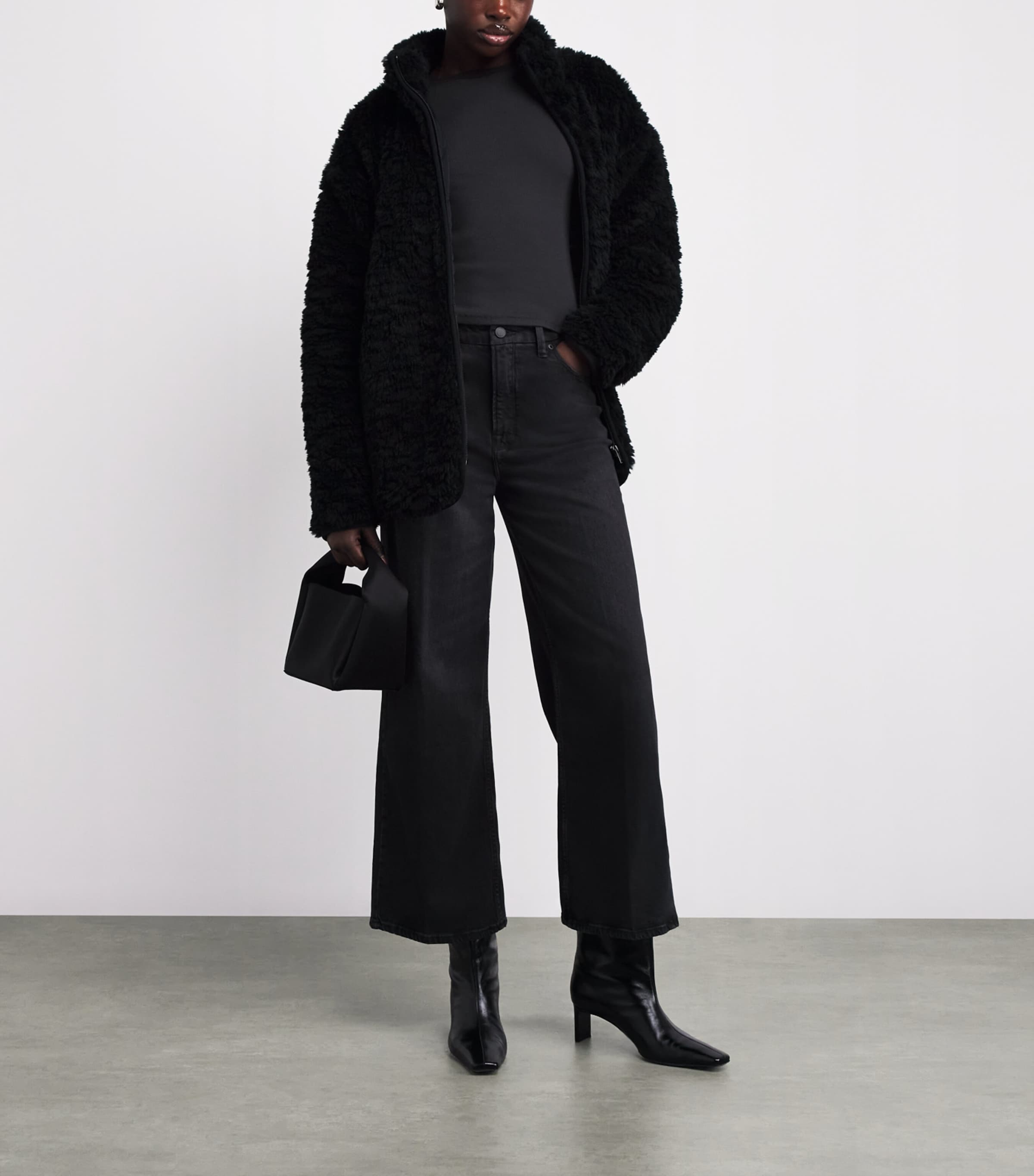 Faux Fur Zip-Up Jacket ONYX Image 2