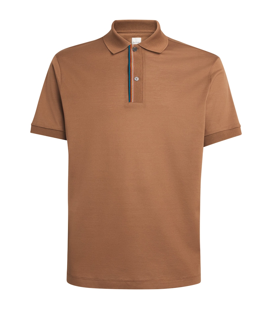 Paul Smith Mens Cotton Artist Stripe Polo Shirt Image 1
