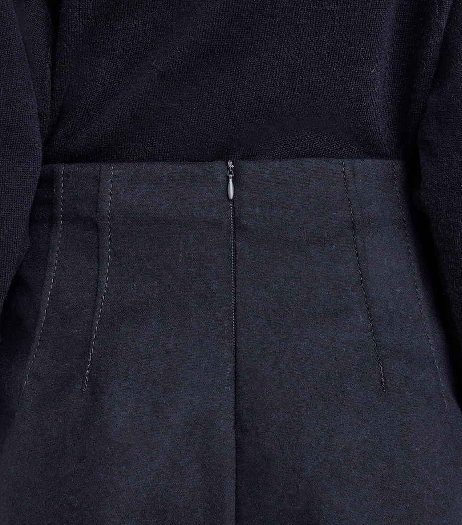 Wool-Blend Shorts NAVY Image 6