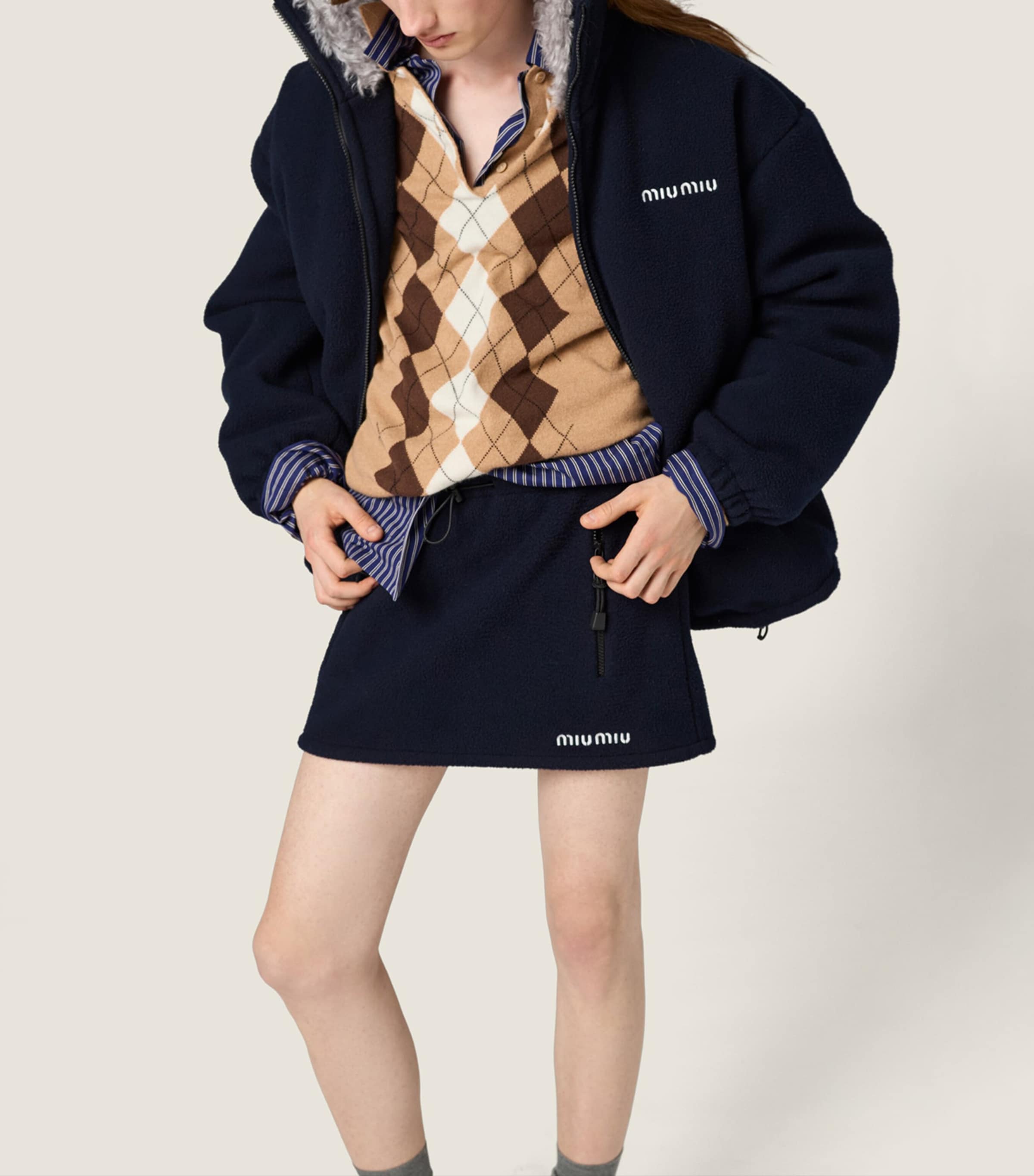 Fleece Cropped Jacket F0008 Image 5