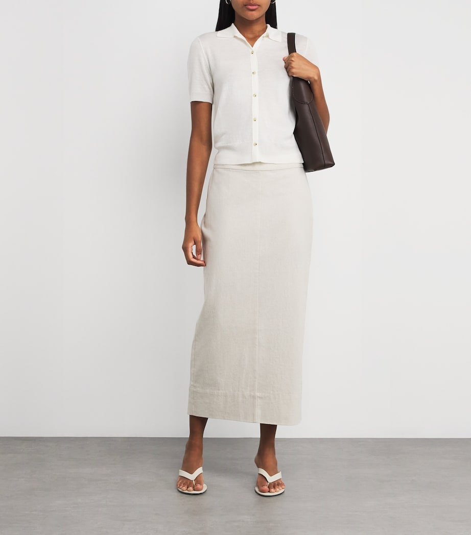 Wool-Blend Knitted Blouse 101OWH-OFF WHITE Image 2