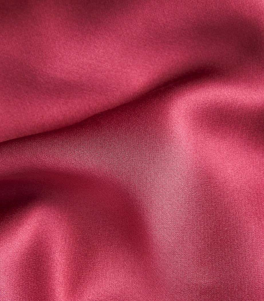 Carine Gilson Womens Silk Long Hanae Robe Rubis Red Image 6