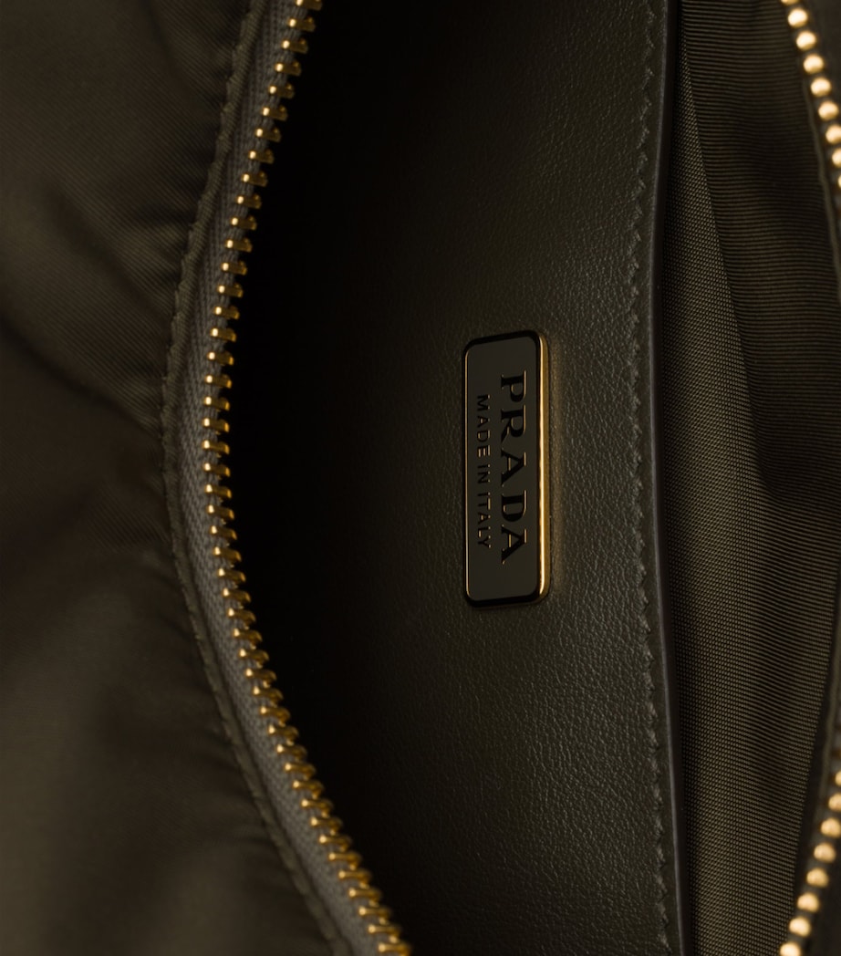 Prada Small Re-Nylon and Leather Explore Shoulder Bag Green Image 4