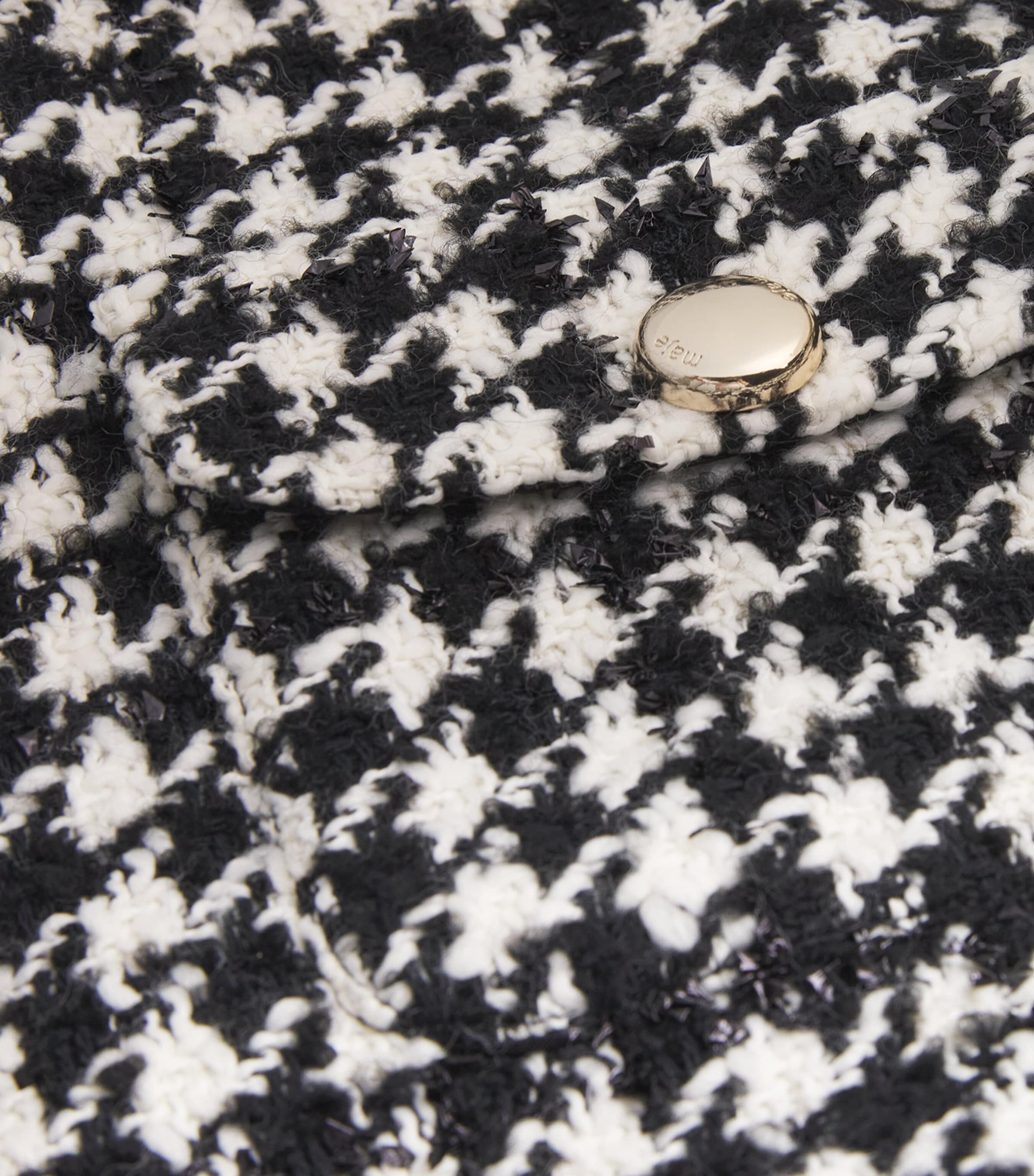 Tweed Houndstooth Jacket WHITE / BLACK Image 5