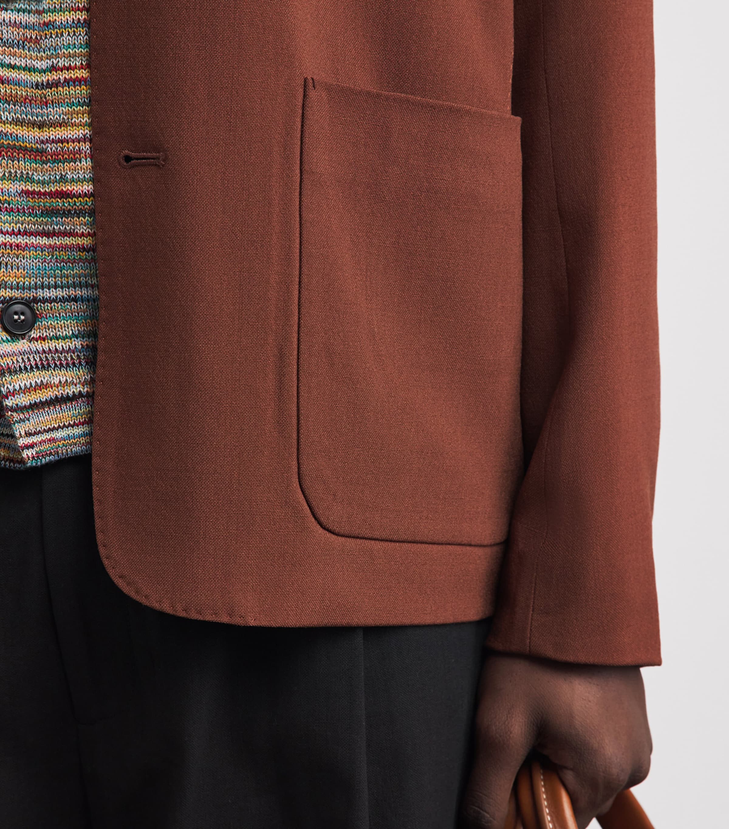 Paul Smith Mens Wool Overshirt Red Image 3