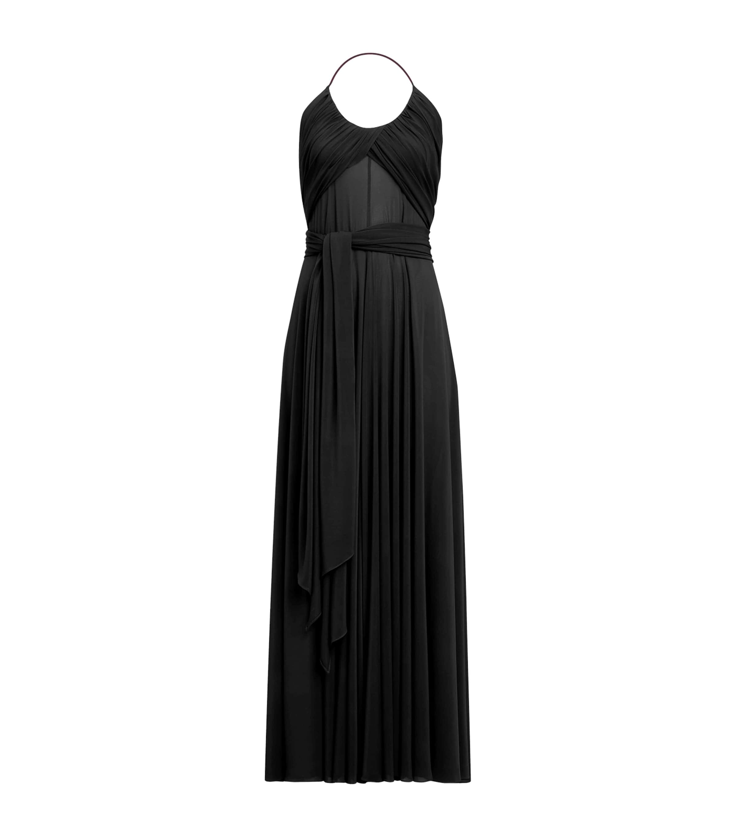 Alaïa Womens Alaia Cross Halterneck Stretch-woven Maxi Dress In Black