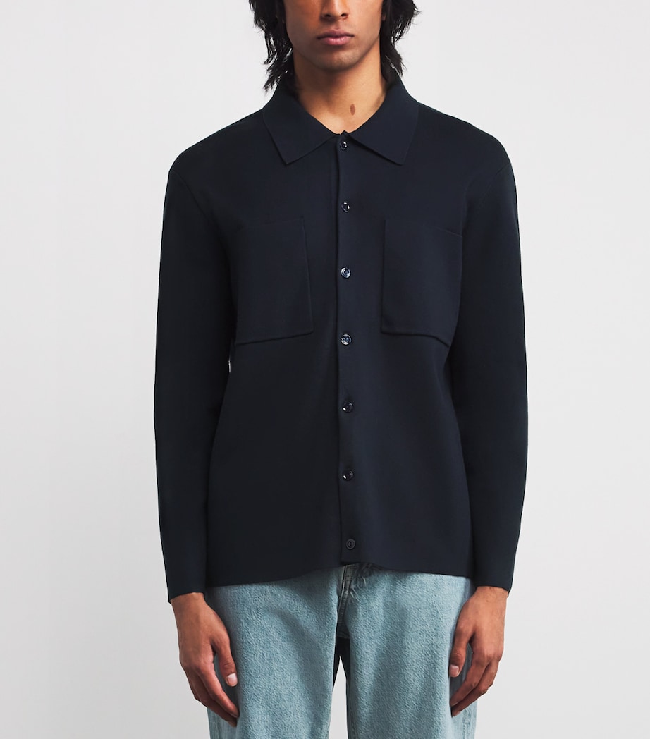 Spread -Collar Cardigan NAVY BLUE Image 3