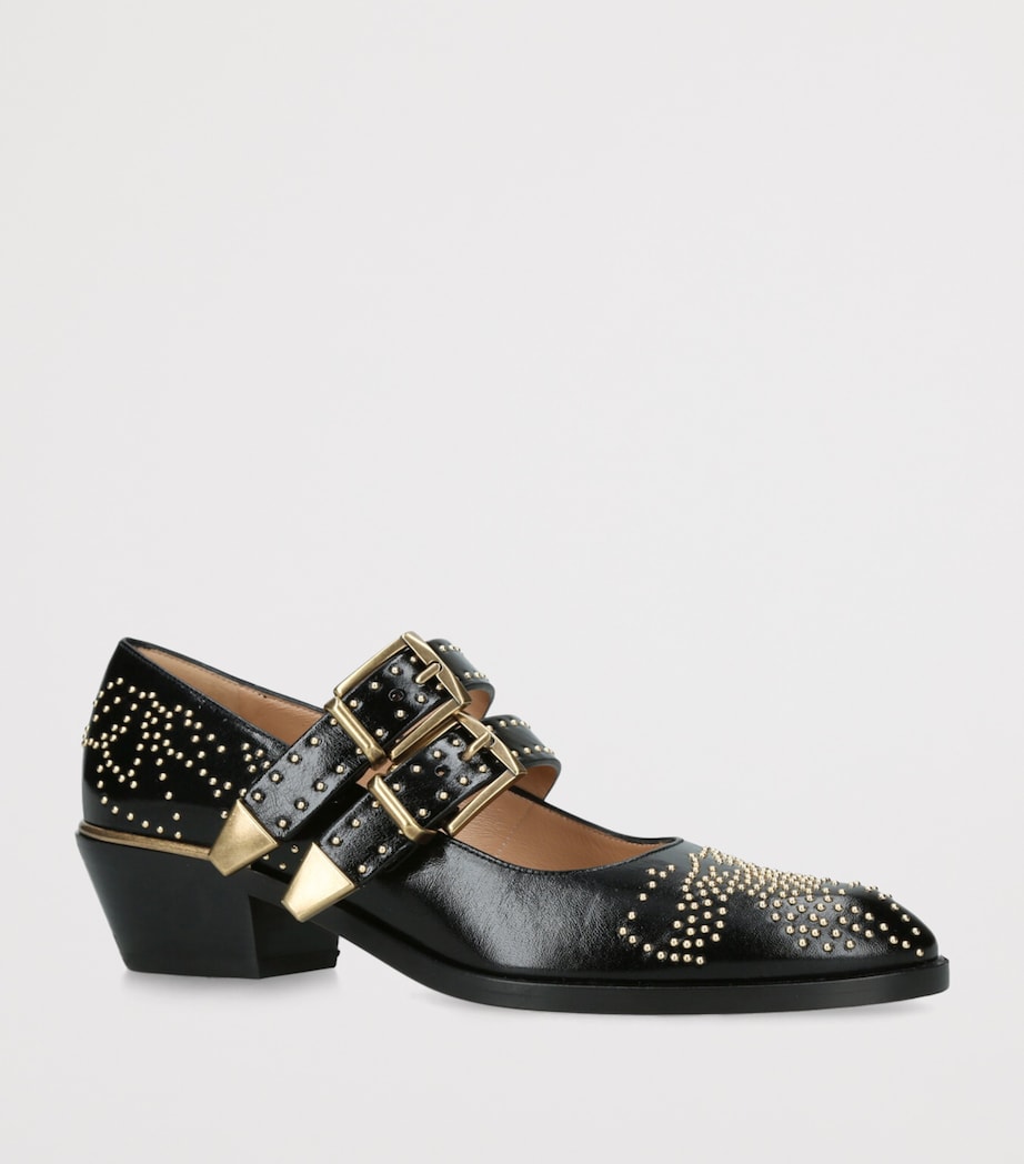 Leather Susan Mary Janes 40 BLACK Image 3