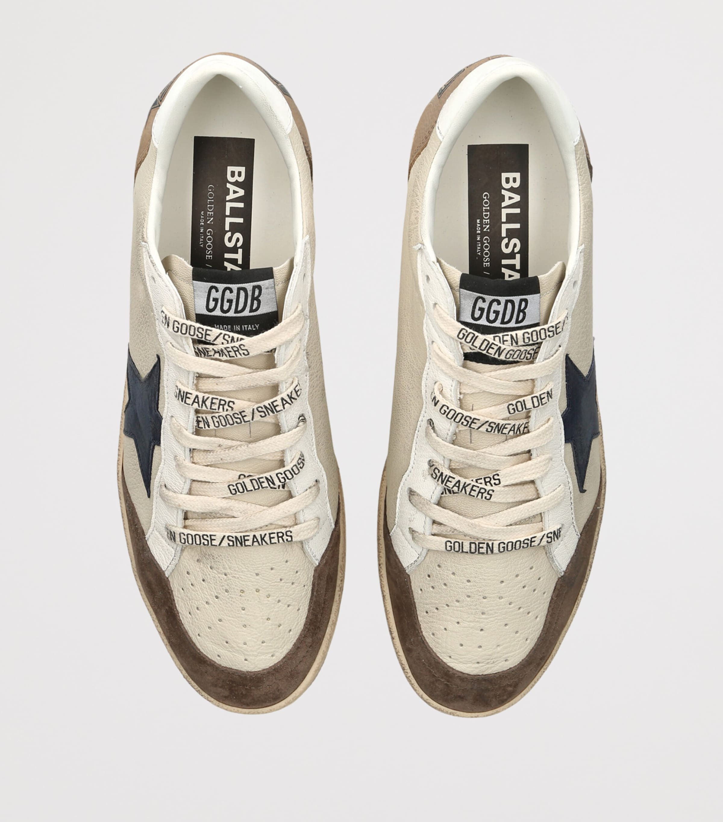 Golden Goose Leather Ballstar Sneakers White/navy Image 4