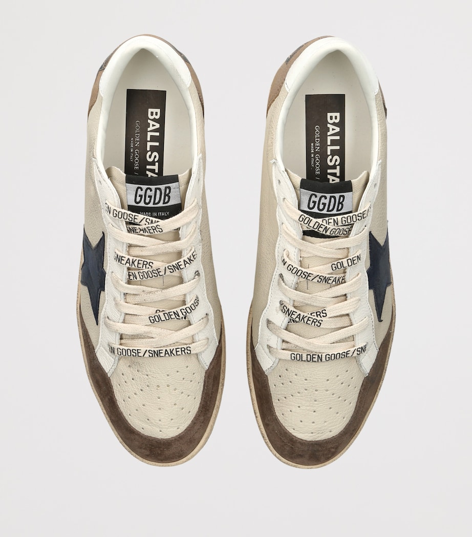 Golden Goose Leather Ballstar Sneakers White/navy Image 4