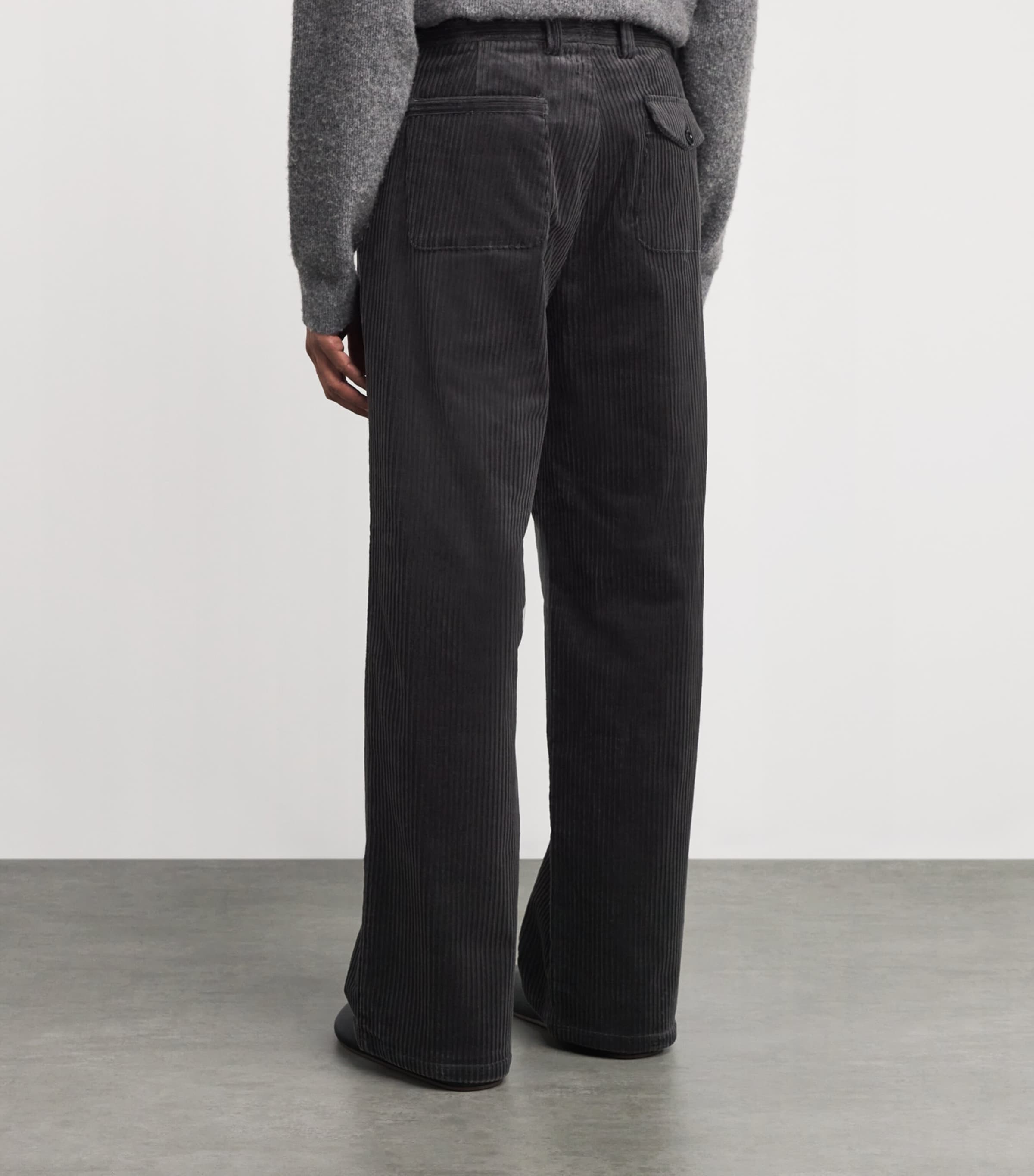 Corduroy Orsman Straight Trousers GREY Image 4