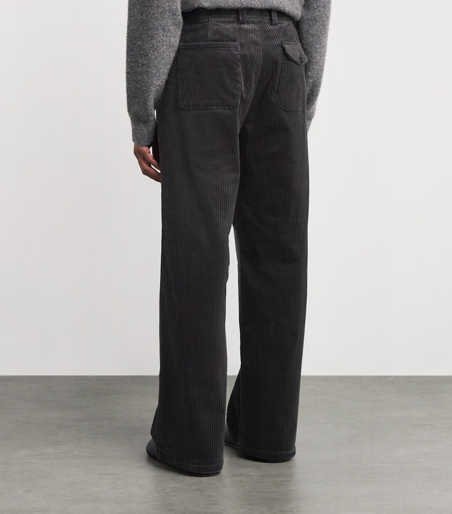 Corduroy Orsman Straight Trousers GREY Image 4