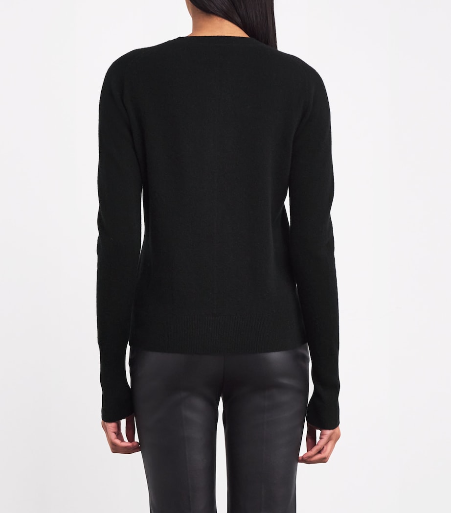 Cashmere Round-Neck Sweater BLACK Image 4