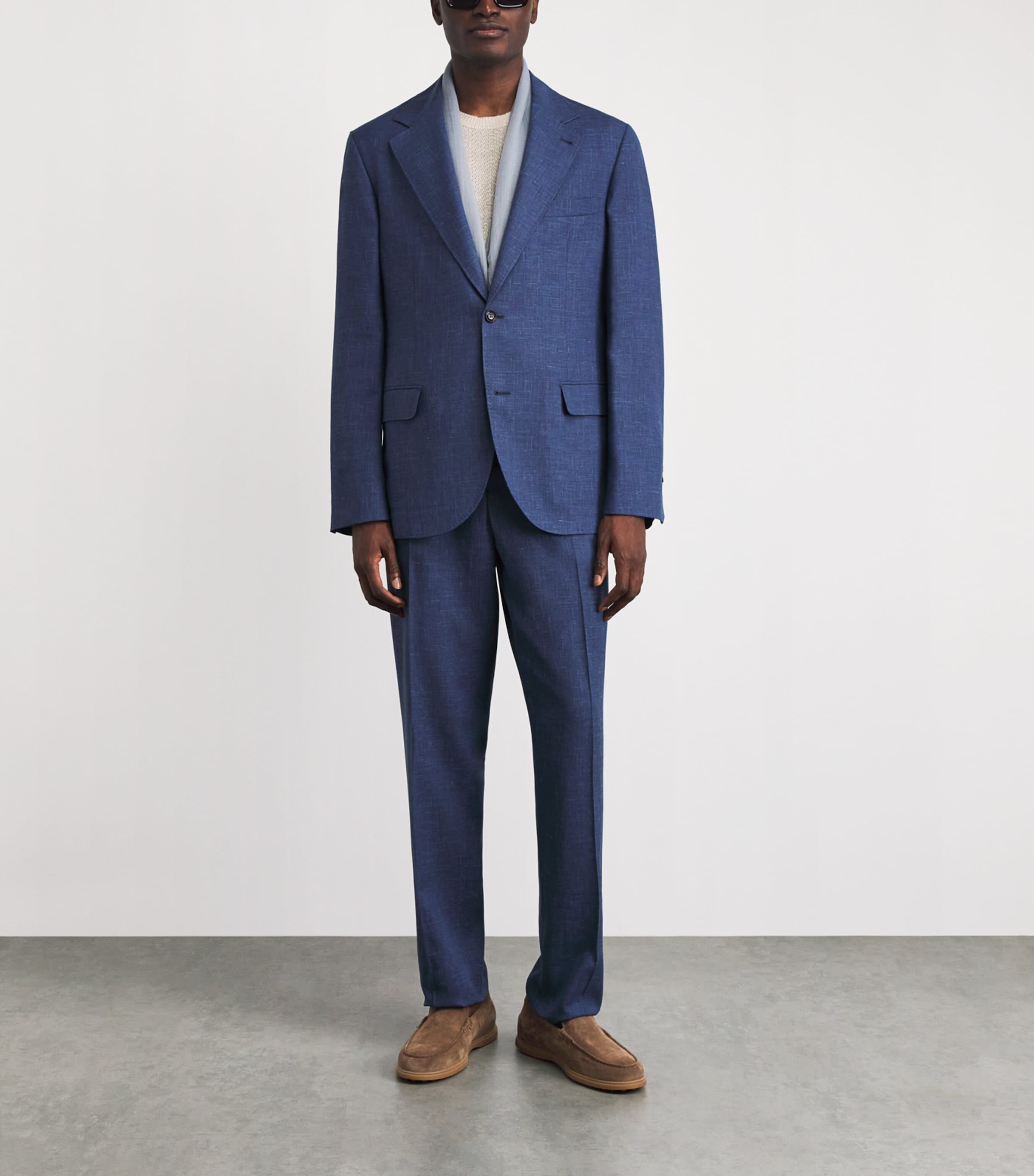 Wool-Silk-Linen Blazer 0007 OCEAN Image 2