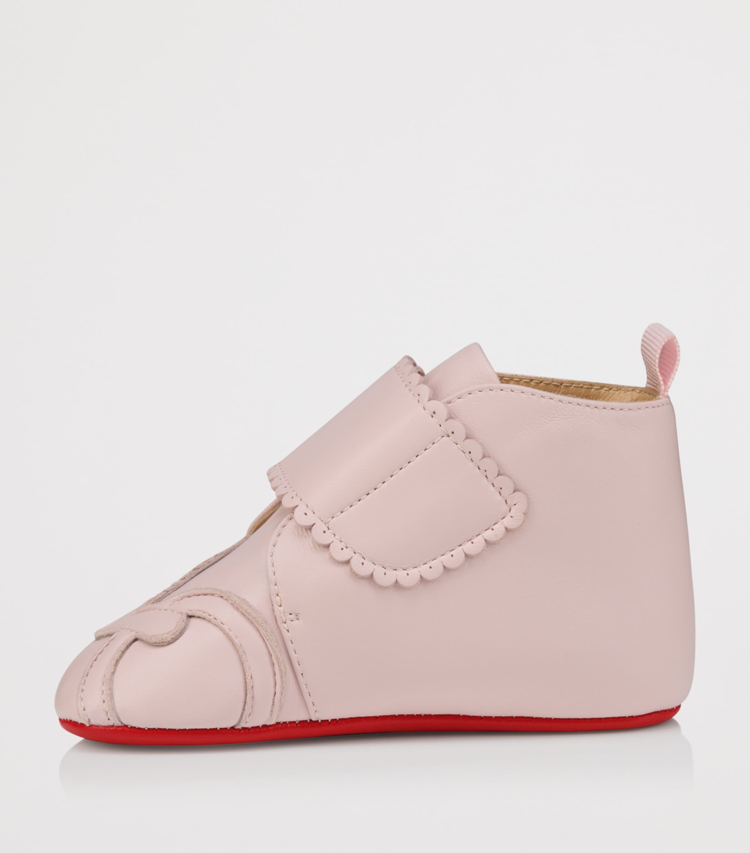 Christian Louboutin Kids 이지 베이비 러브 가죽 스니커즈
