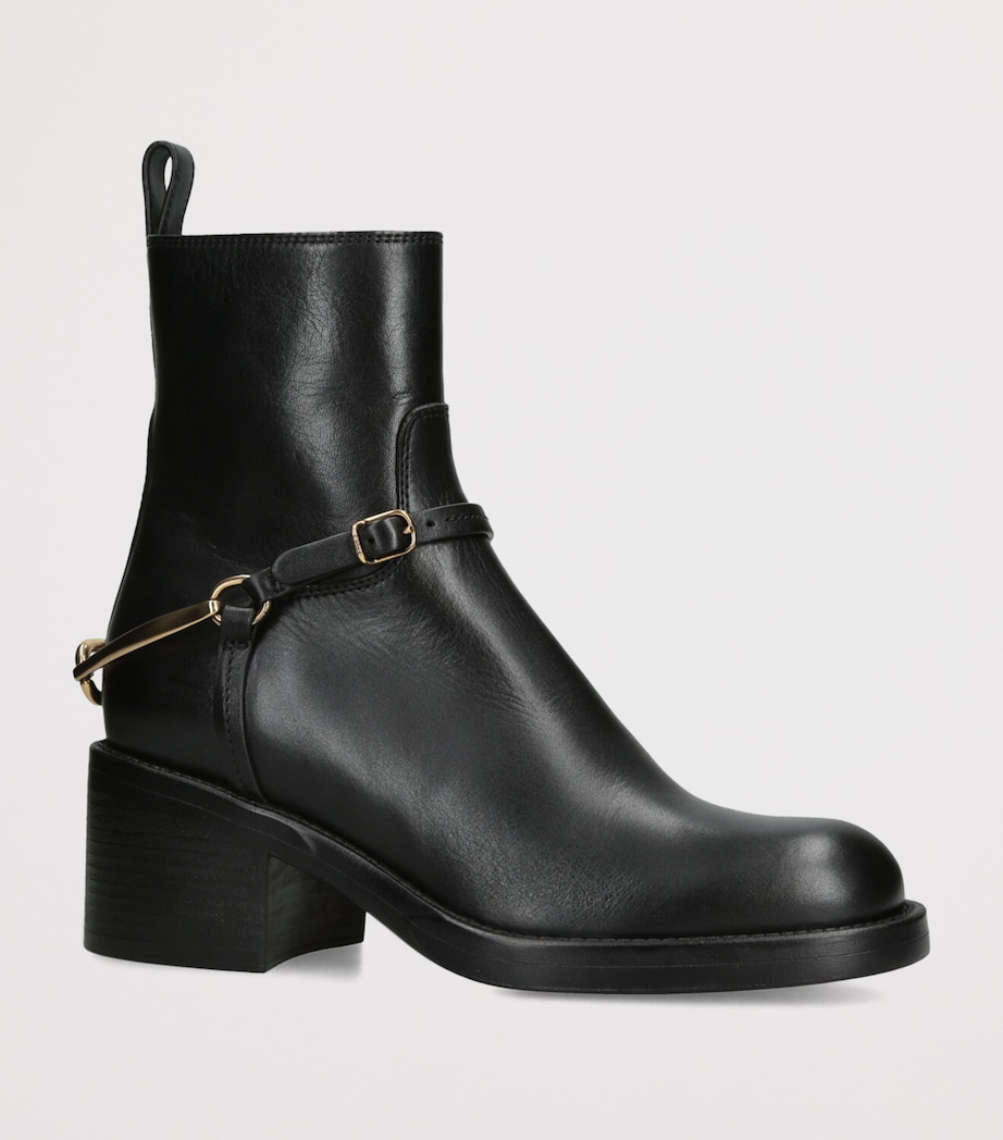 Leather Dakota Ankle Boots 70 BLACK Image 3