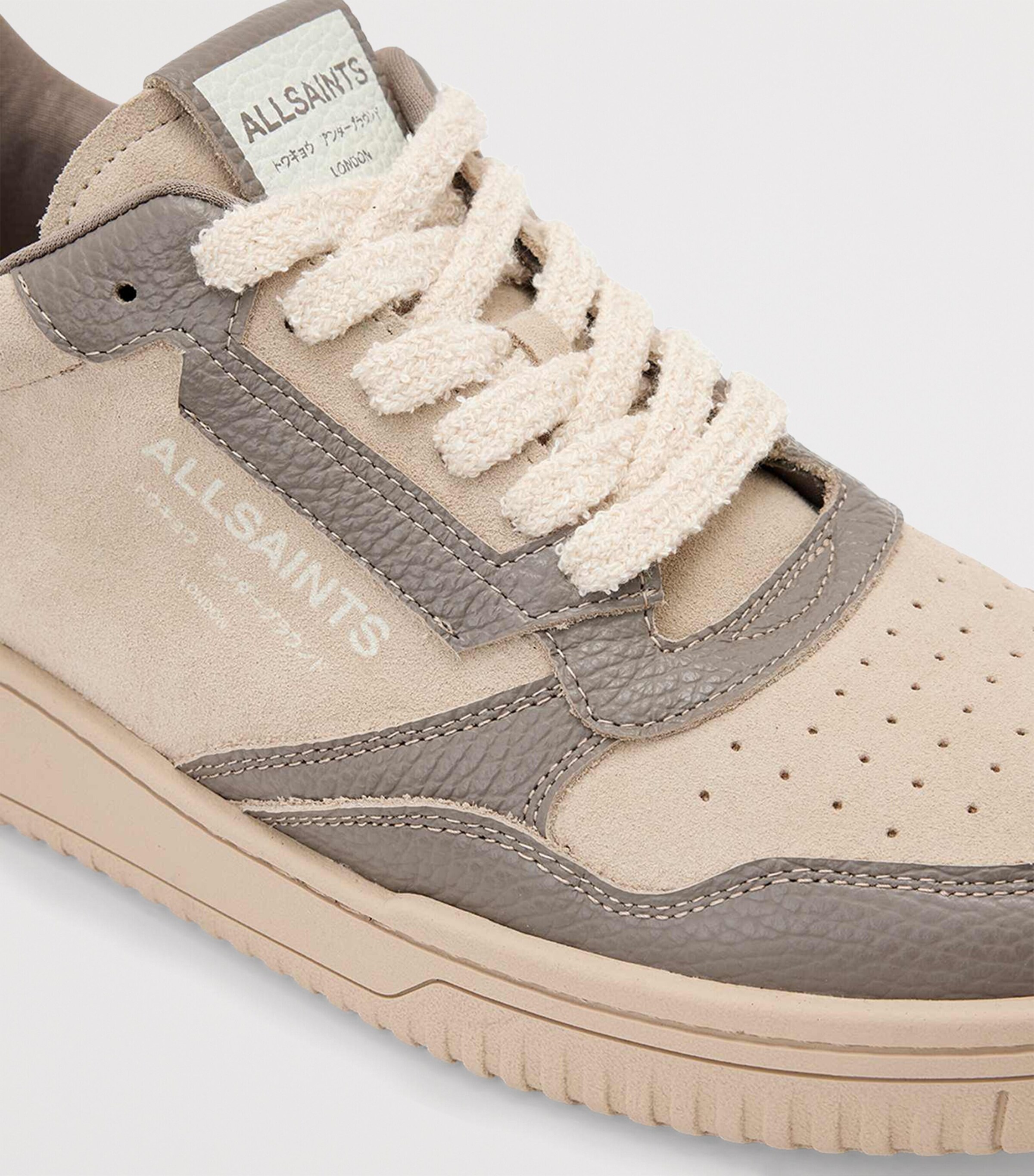 AllSaints Suede Regan Sneakers Grey/beige Image 6