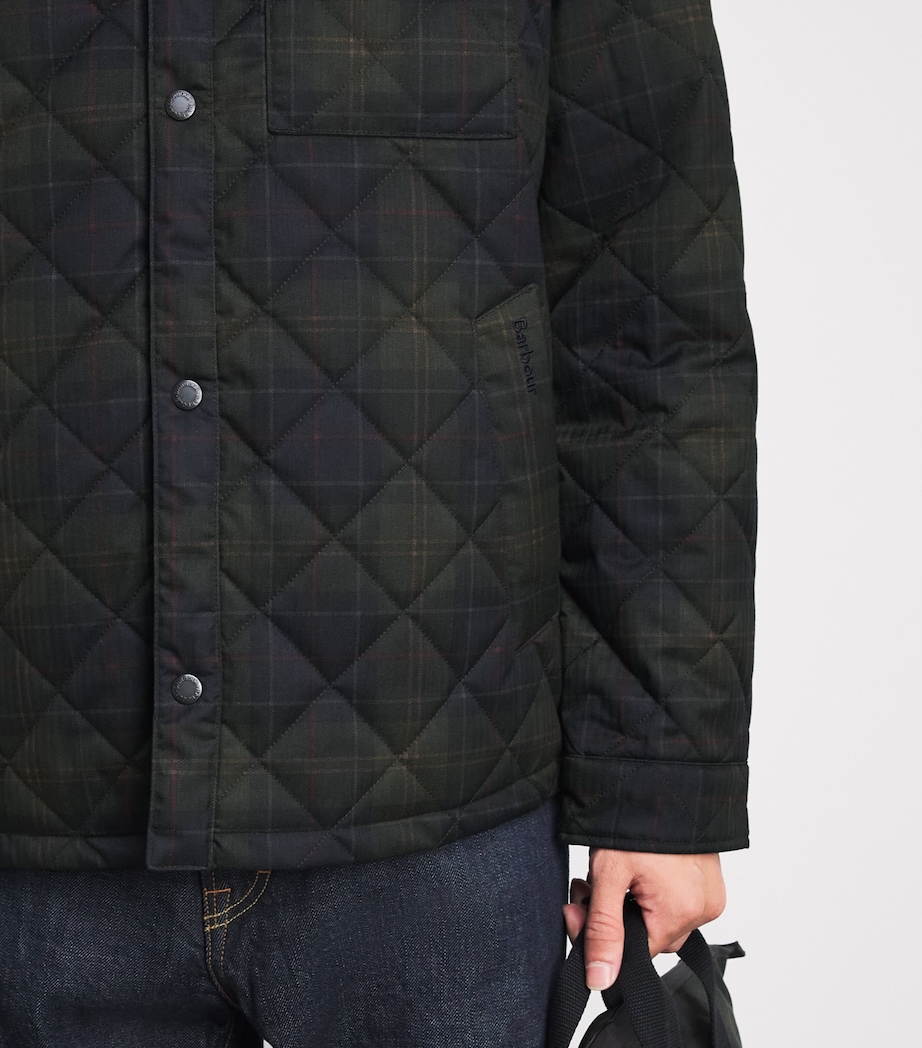 Barbour Mens Tartan Quilted Jacket Shadow Classic Image 3