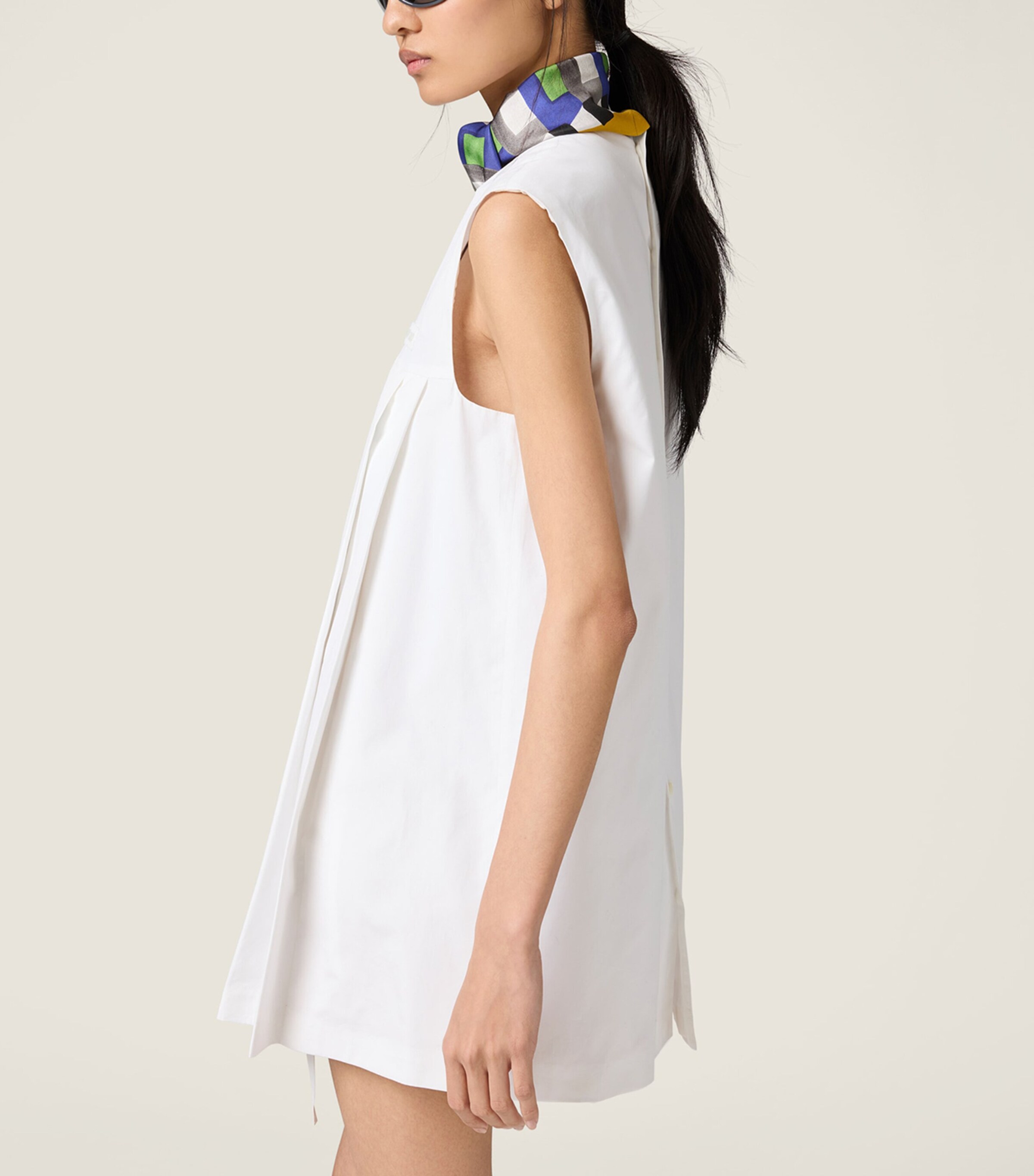 Miu Miu Womens Poplin Mini Dress Image 6
