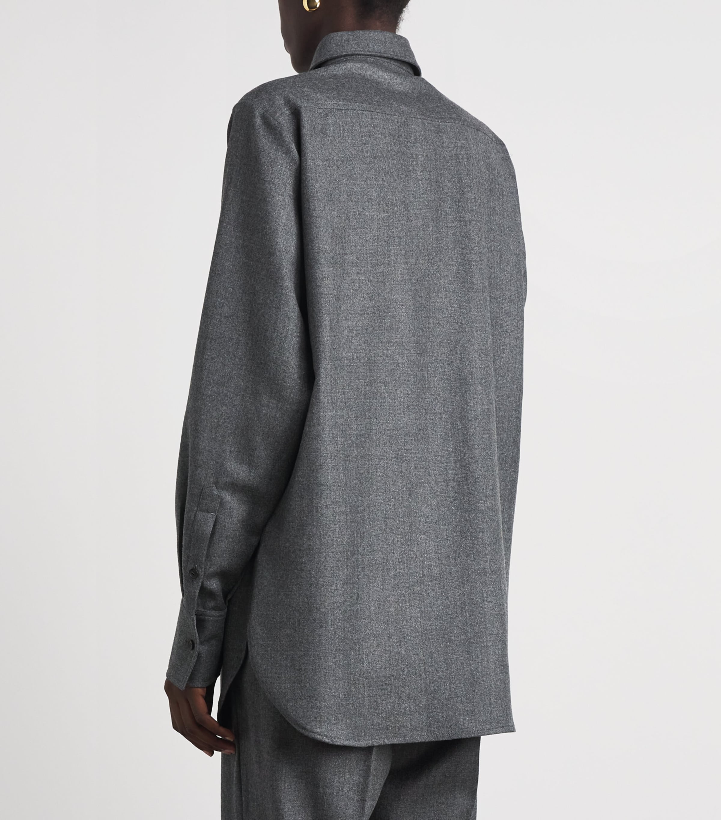 Kiton Womens Virgin Wool Shirt Grey Image 5