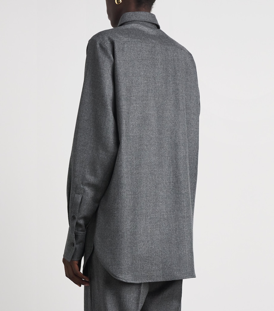 Kiton Womens Virgin Wool Shirt Grey Image 5