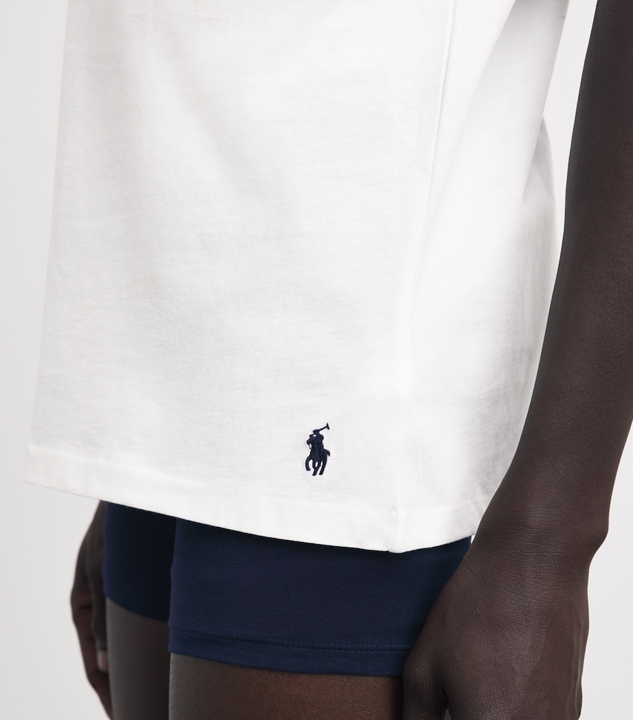 Polo Ralph Lauren Mens Cotton Classic T-Shirts (Set of 3) Paper Wht/navy/off B Image 3