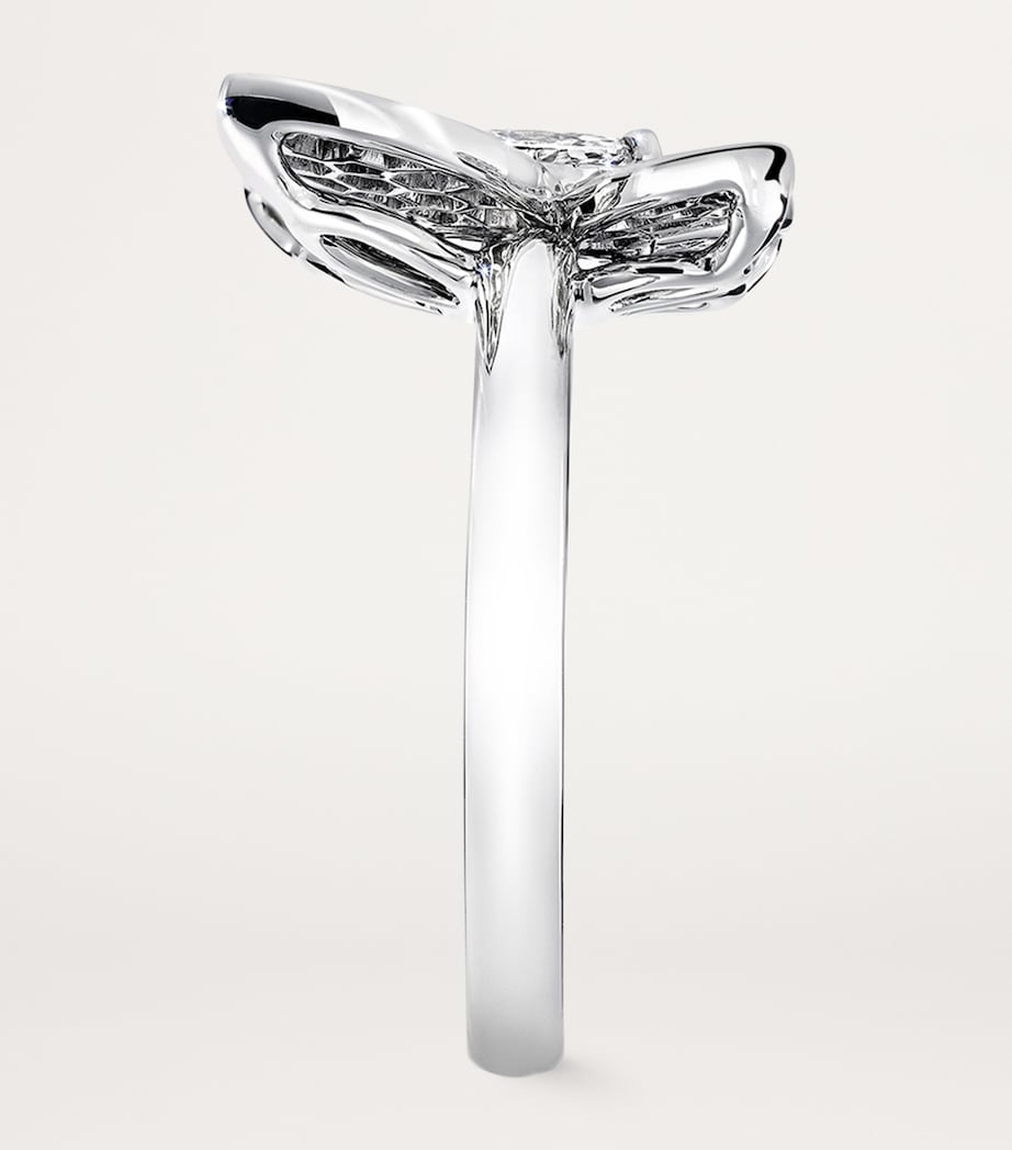 White Gold and Diamond Butterfly Ring WHITE GOLD Image 3