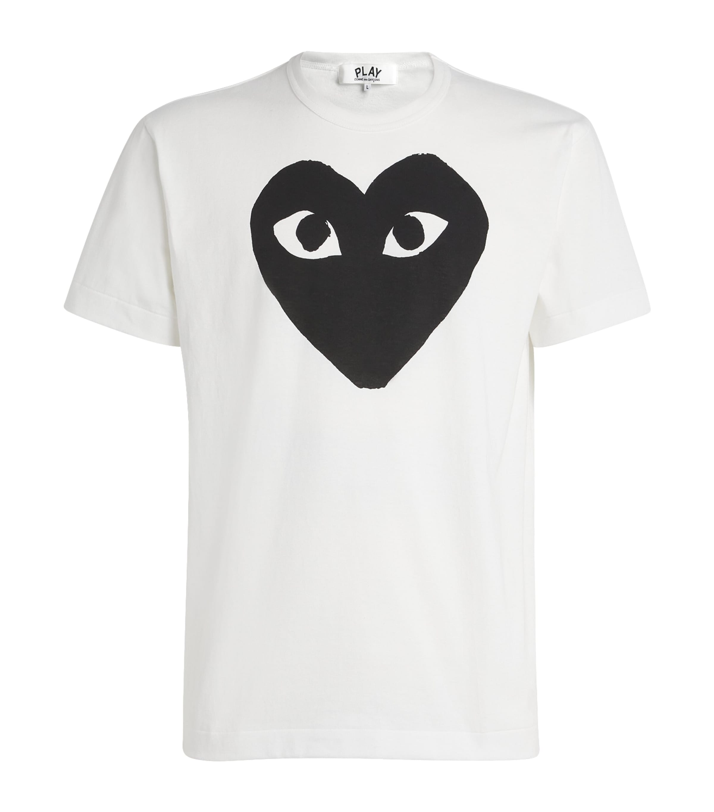 Comme Des Garçons Play Heart Print T-shirt In White