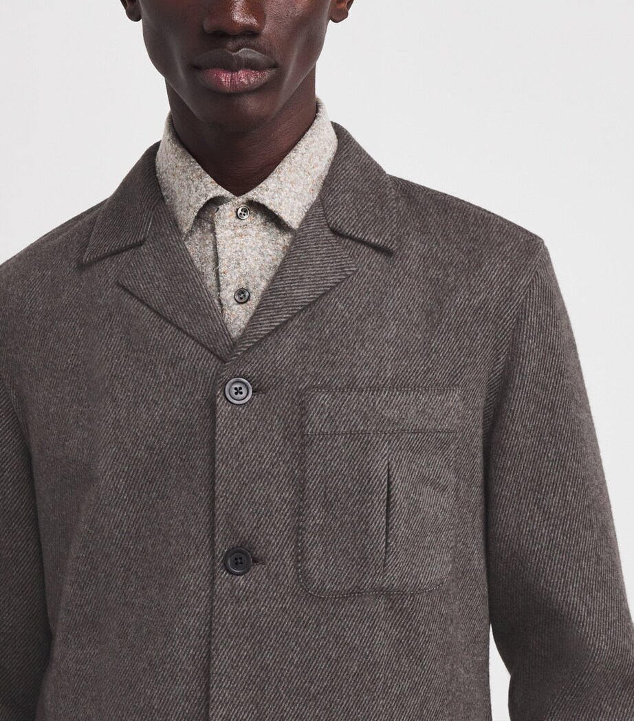 Cashmere Herringbone Jacket TAUPE Image 6