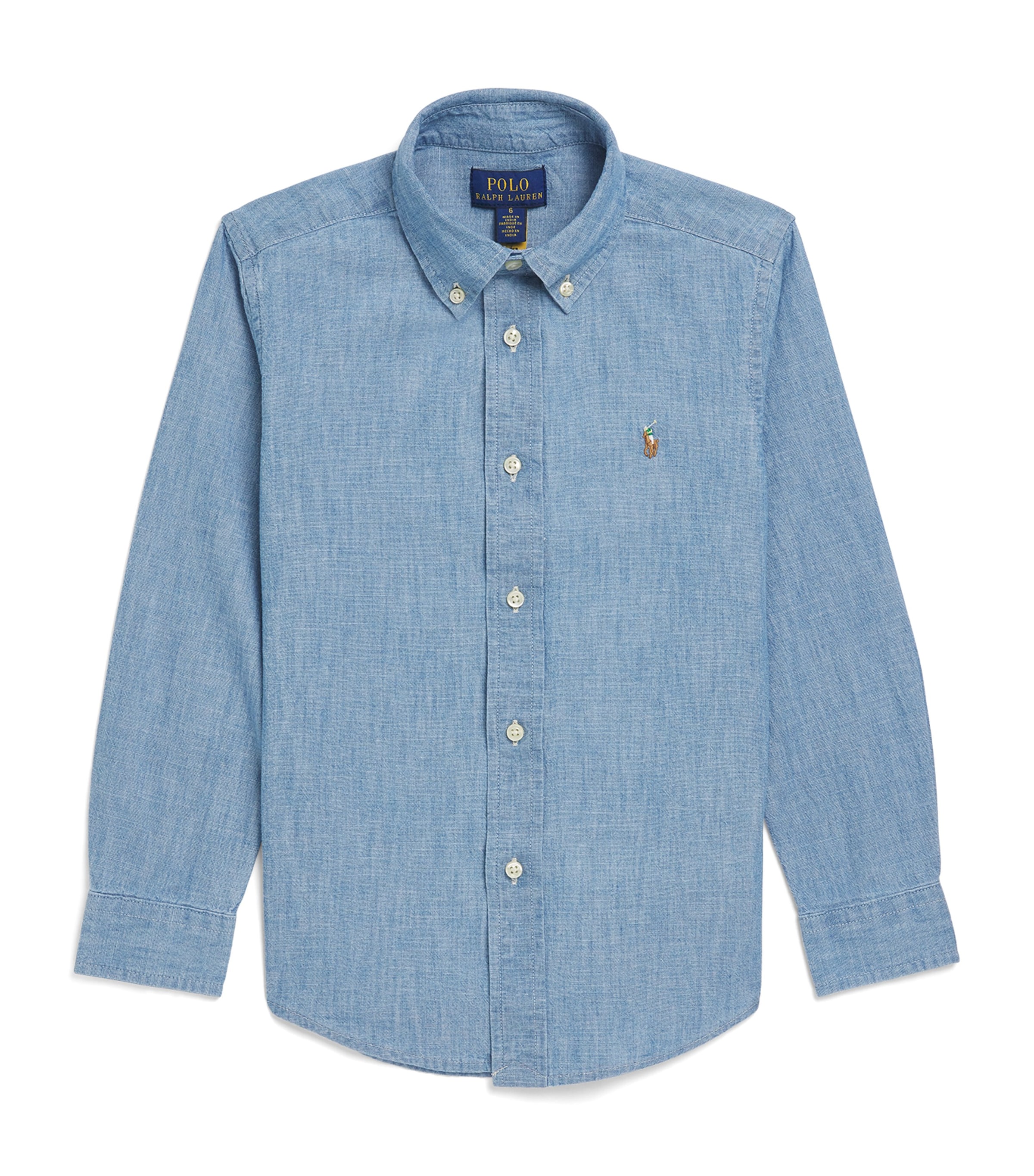 Polo Pony Shirt (6-14 Years) LT BLUE Image 1