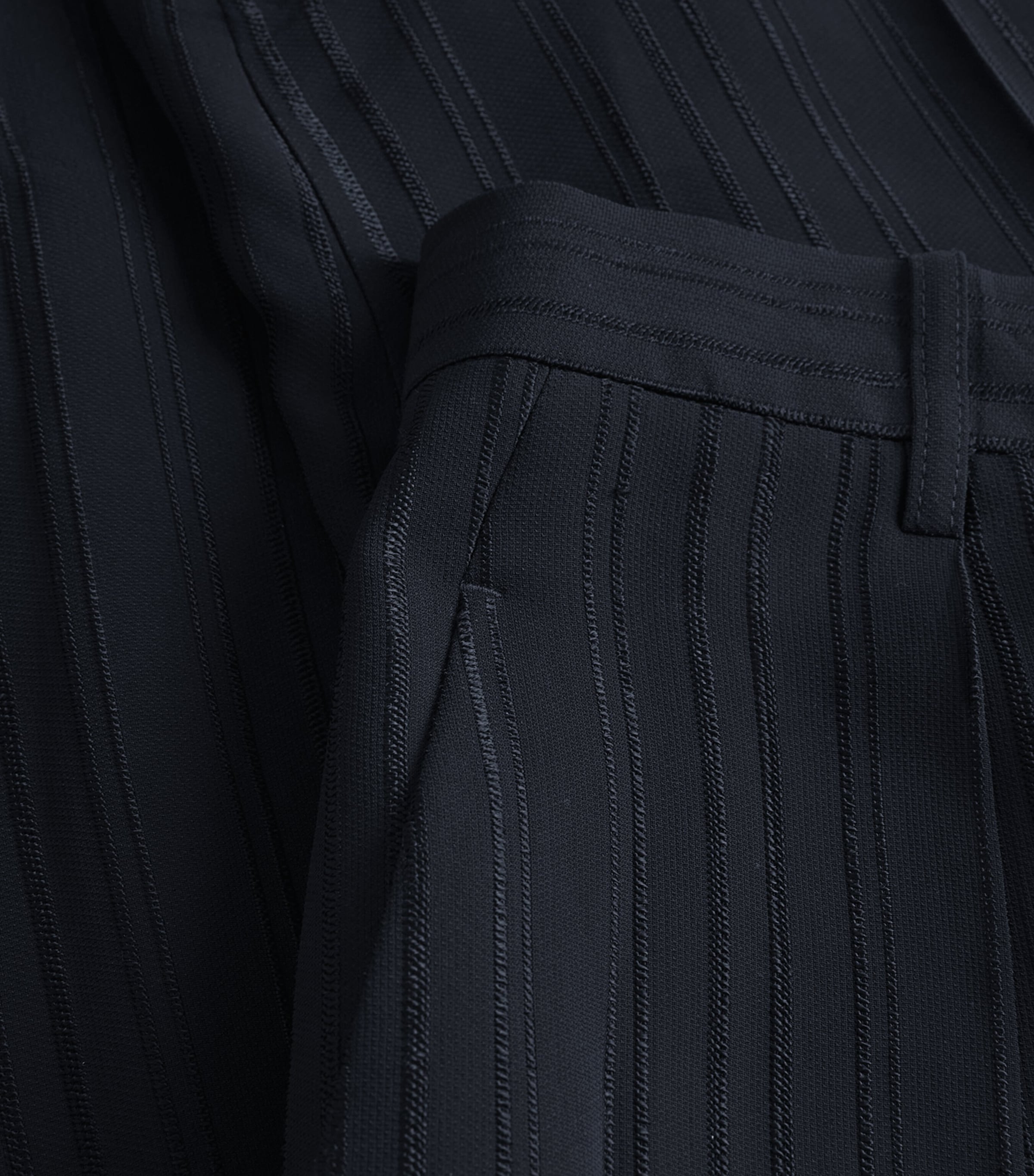 Eyelet Wide-Leg Tailored Trousers 550 NAVY Image 5