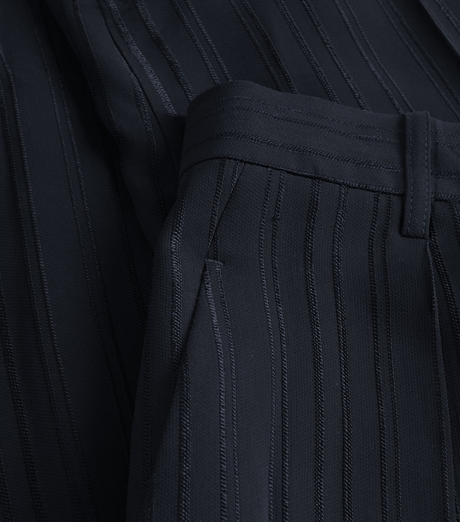 Eyelet Wide-Leg Tailored Trousers 550 NAVY Image 5