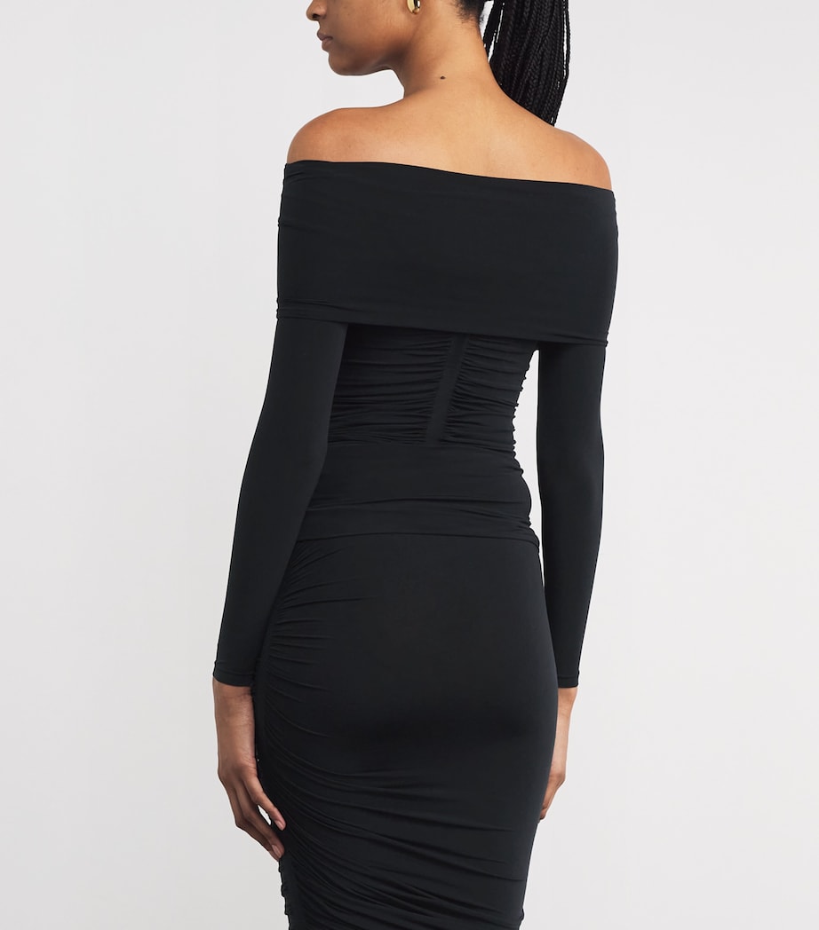 Off-The-Shoulder Mini Dress 7005 BLACK Image 4