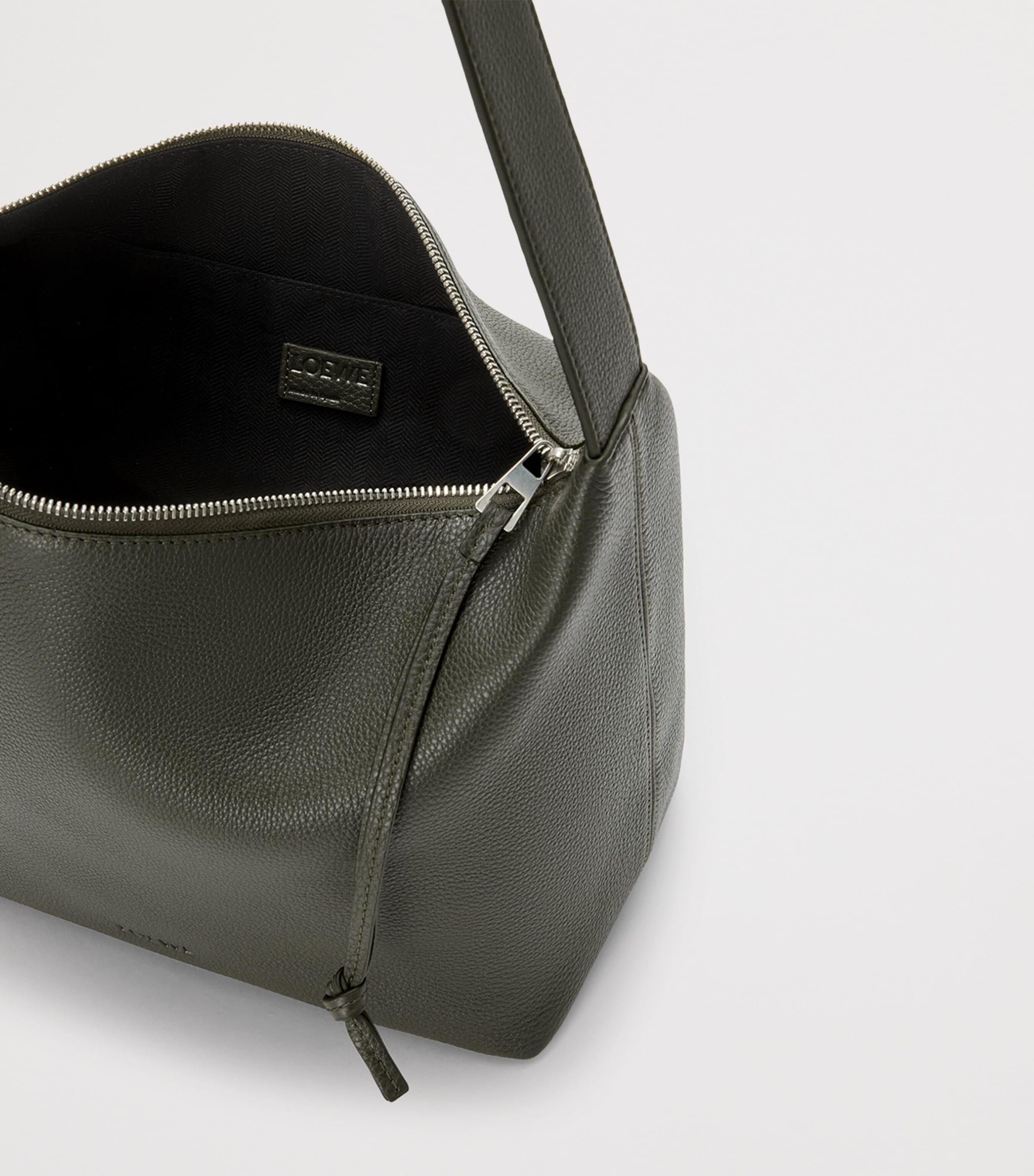 Leather Loop Shoulder Bag DARK KHAKI Image 6