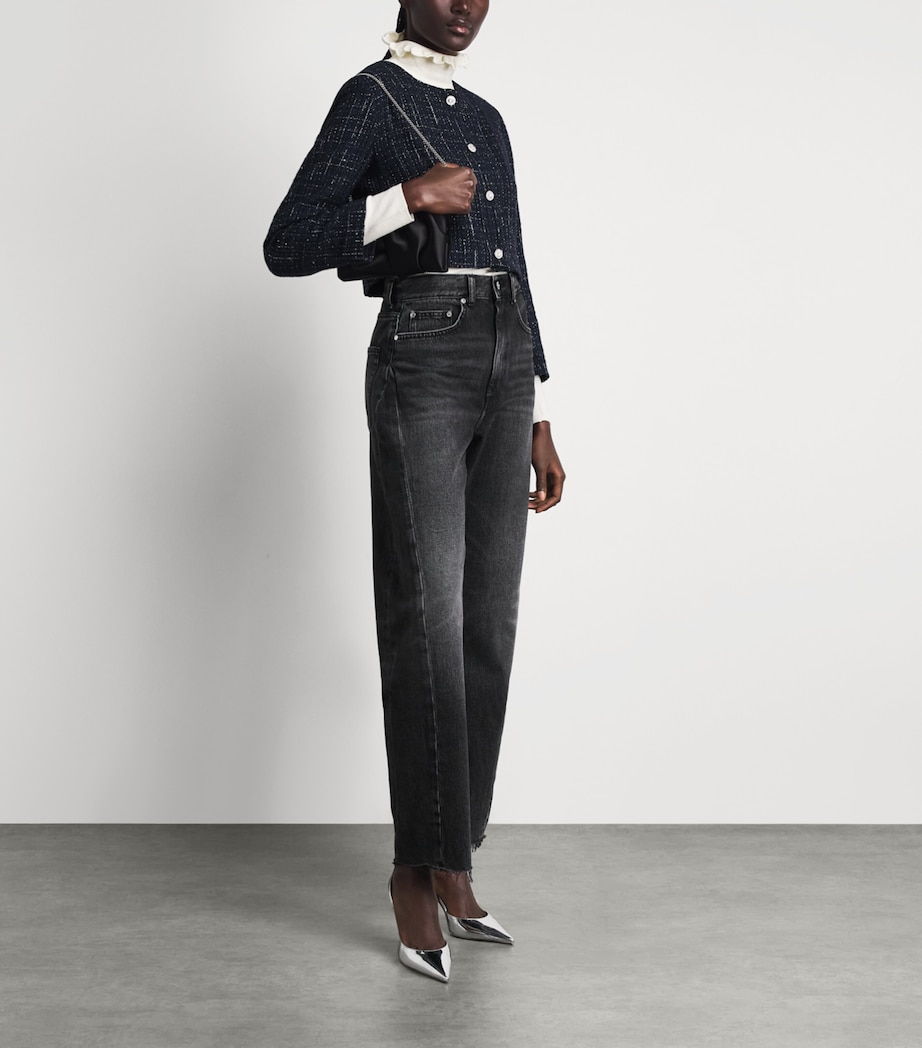 Sandro Paris Womens Barrel Jeans Dark Grey Image 2