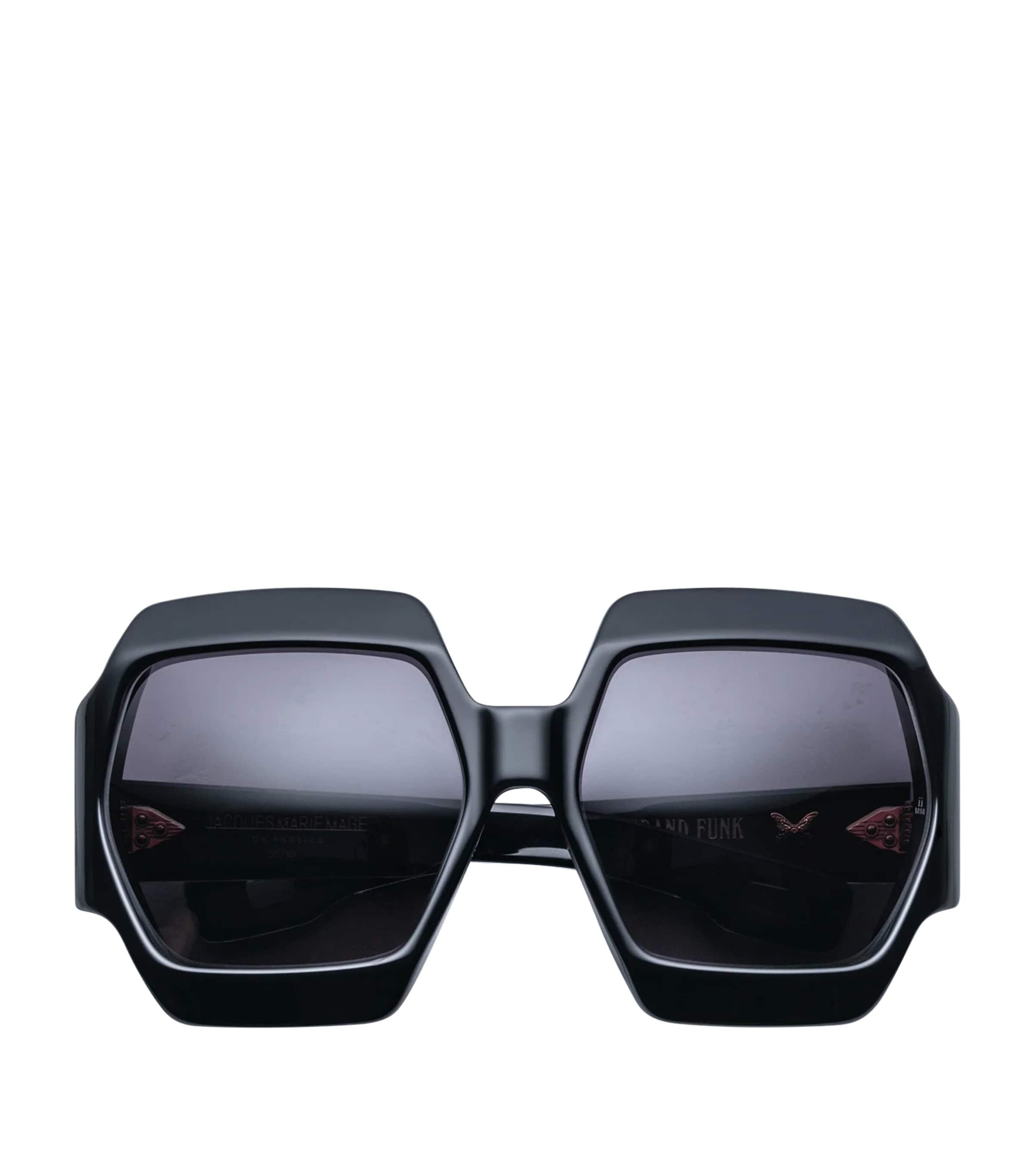 Jacques Marie Mage Grand Funk Hexagonal Sunglasses In Black