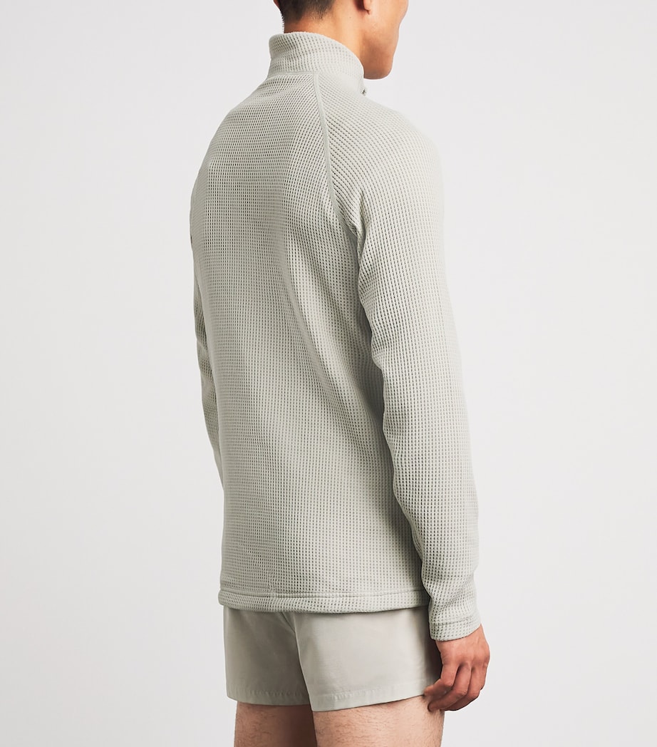 Houdini Mens Technical Mesh Half-Zip Sweatshirt Greenish Grey Image 5