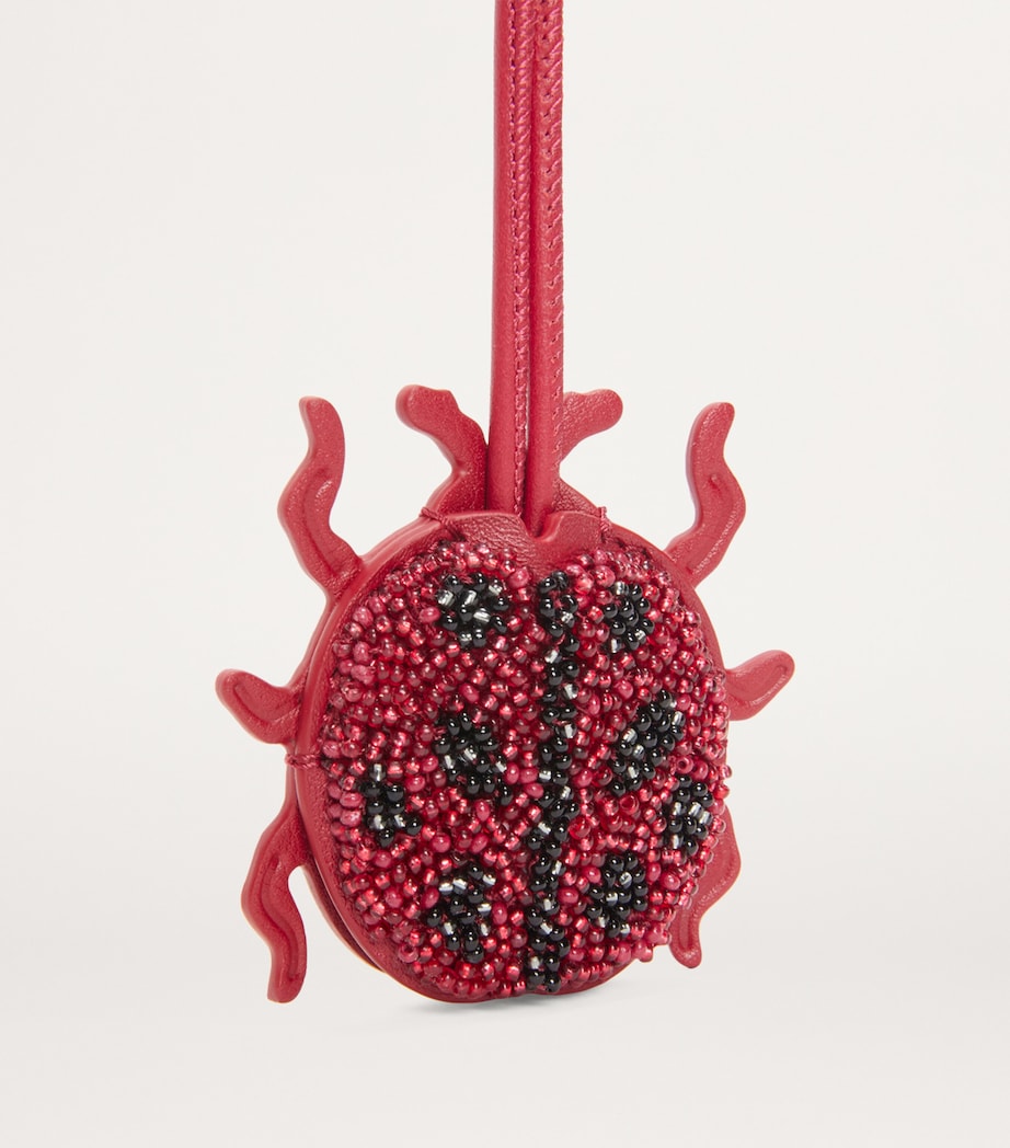 Beaded Ladybug Charm RUBY RED Image 2