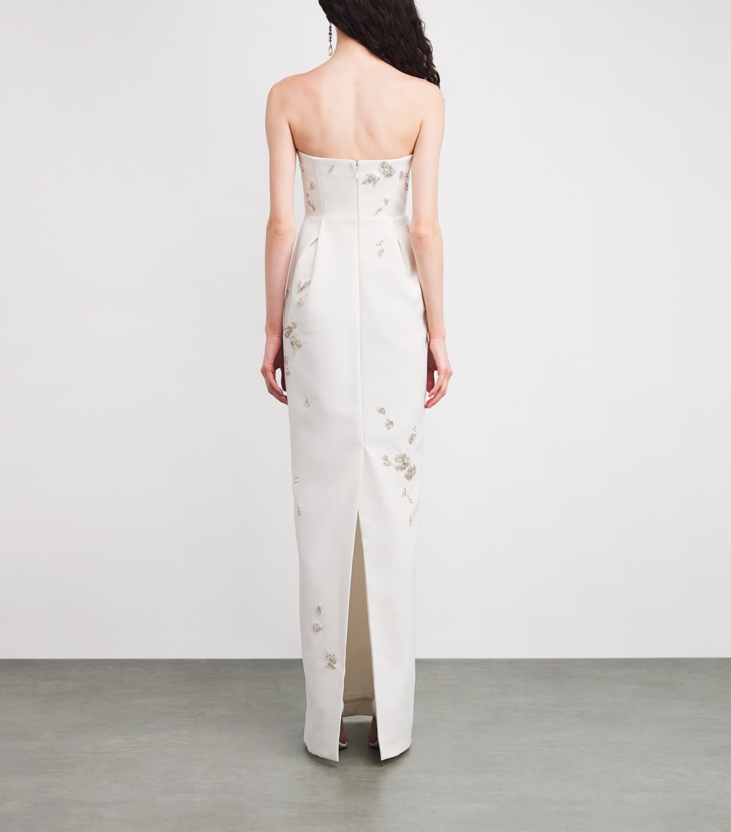 SABINA BILENKO Womens Embellished Eliana Gown White Image 3