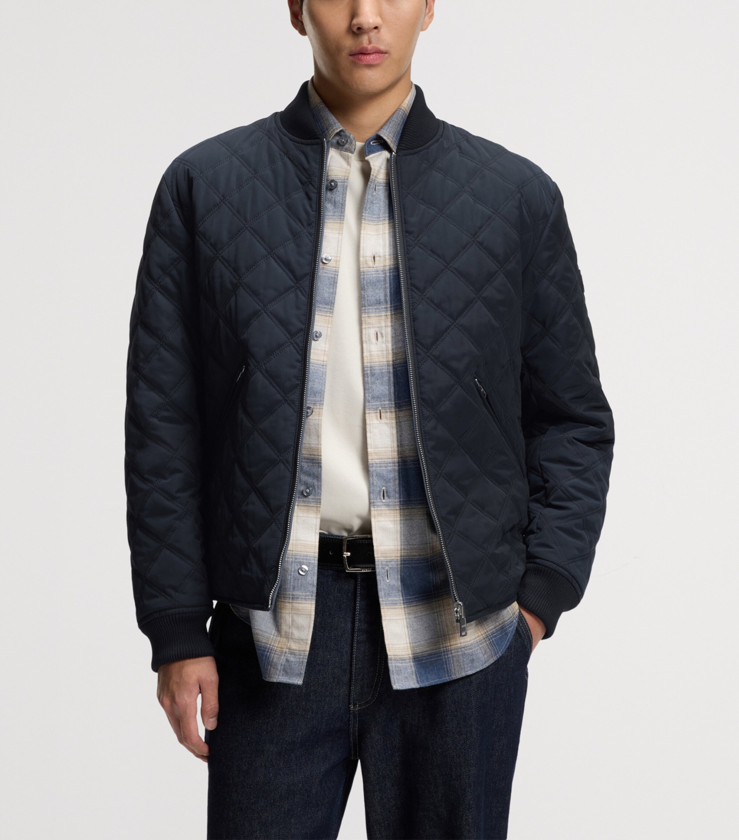 BOSS Mens Water-Repellent Quilted Jacket Image 2